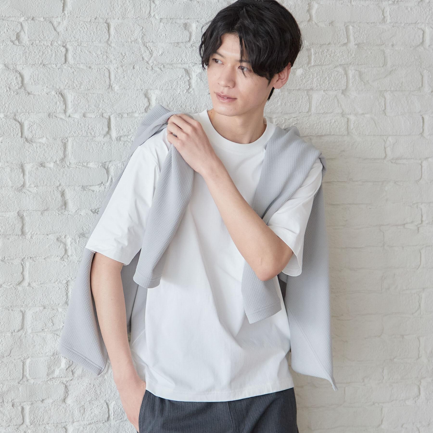 THE SHOP TK「カーディガン＋半袖Tシャツ セットアイテム 洗濯機OK」|カーディガン|