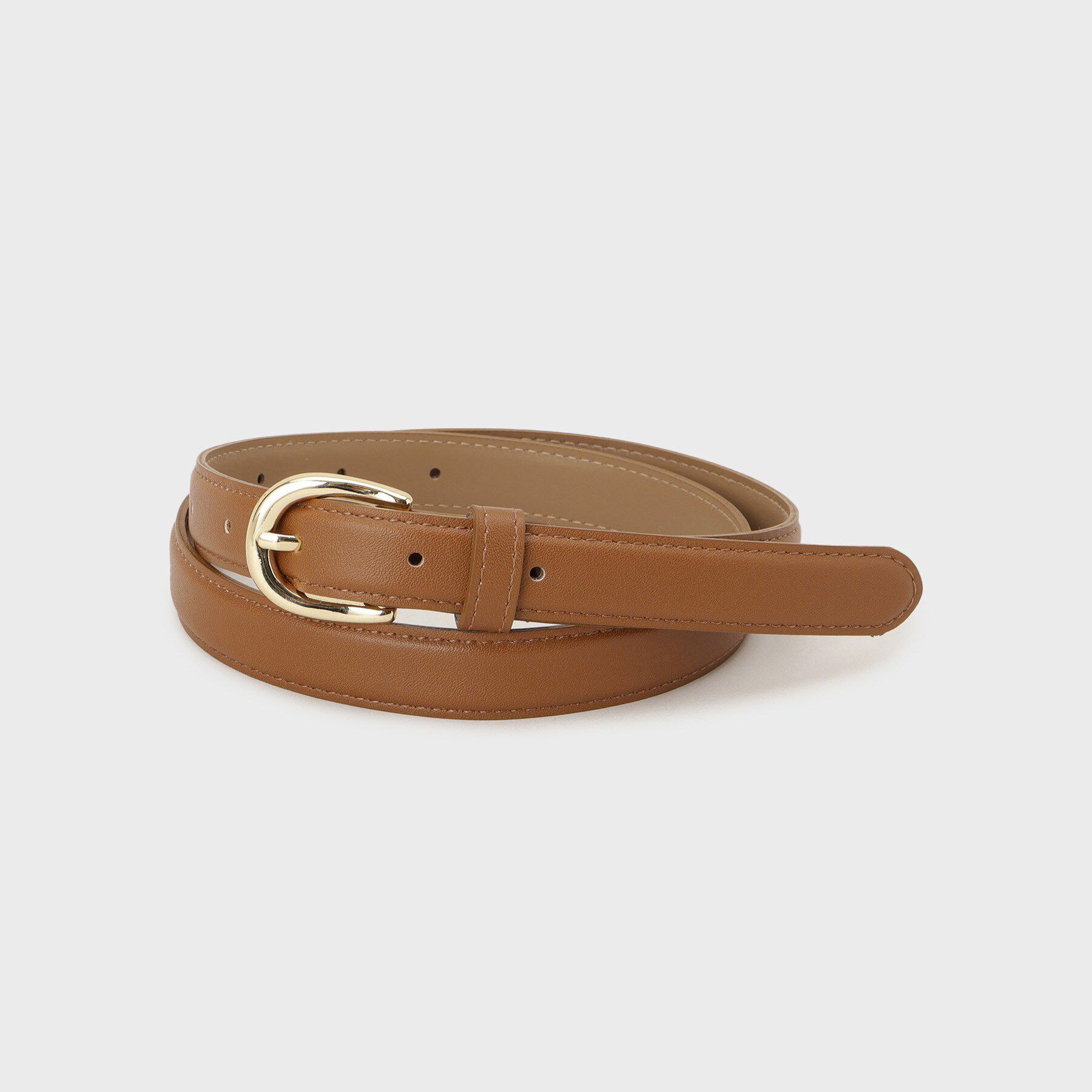 THE SHOP TK「15mmナローベルト」|ベルト|ブラウン(043)