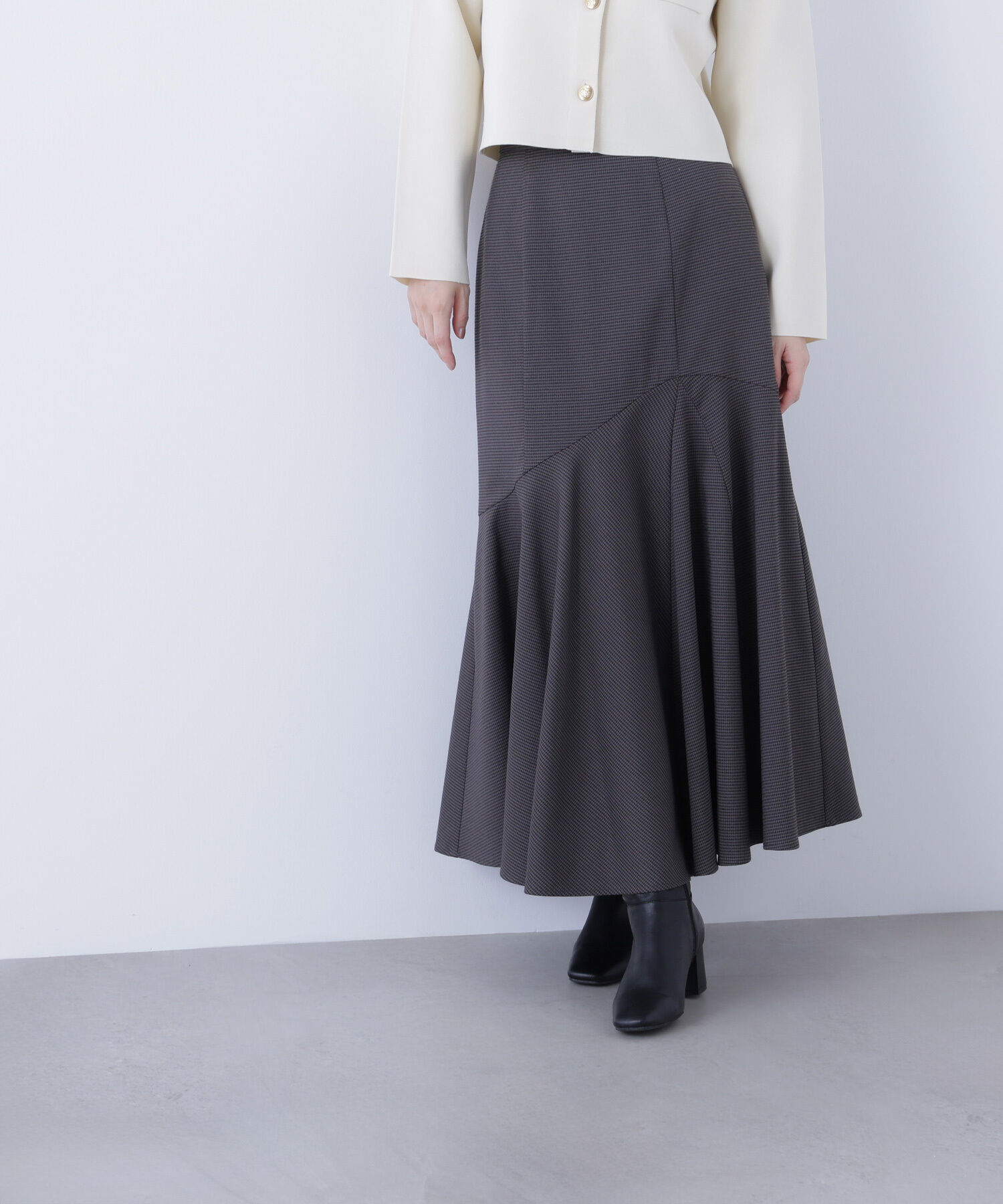  「アシメチェックマーメイドスカート」|スカート|