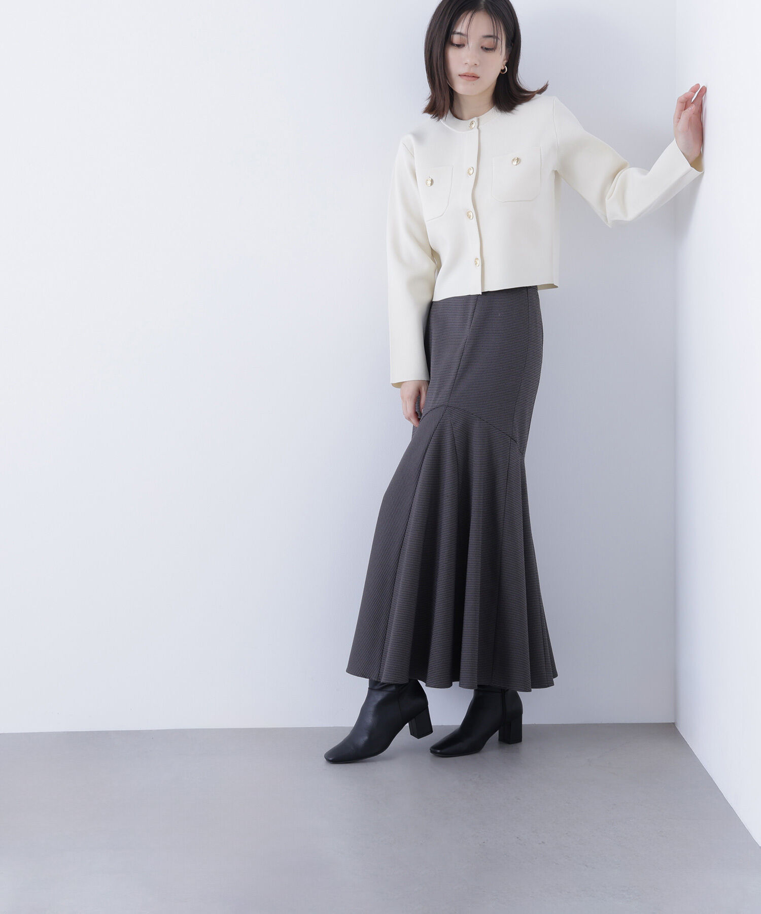  「アシメチェックマーメイドスカート」|スカート|