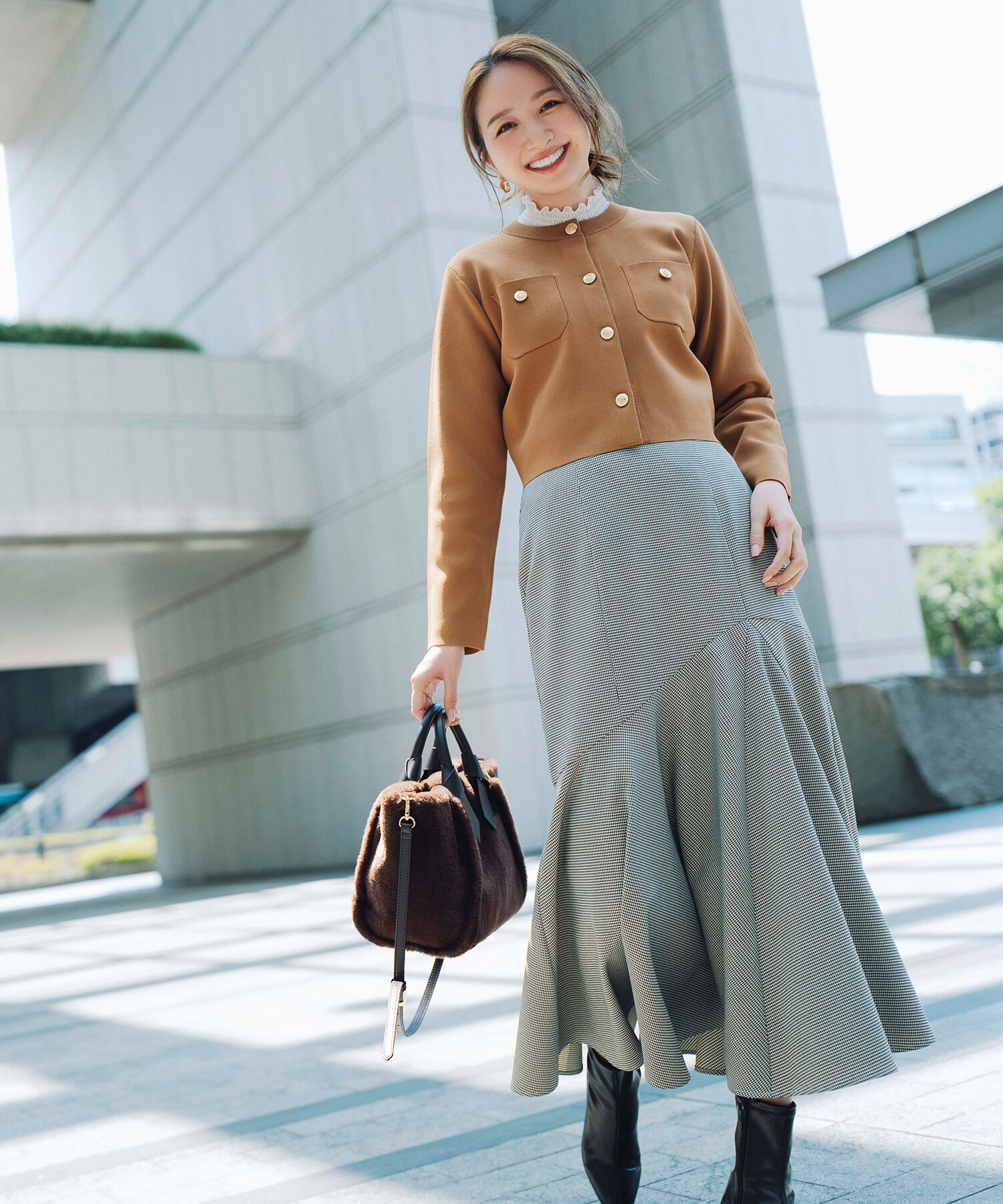  「アシメチェックマーメイドスカート」|スカート|