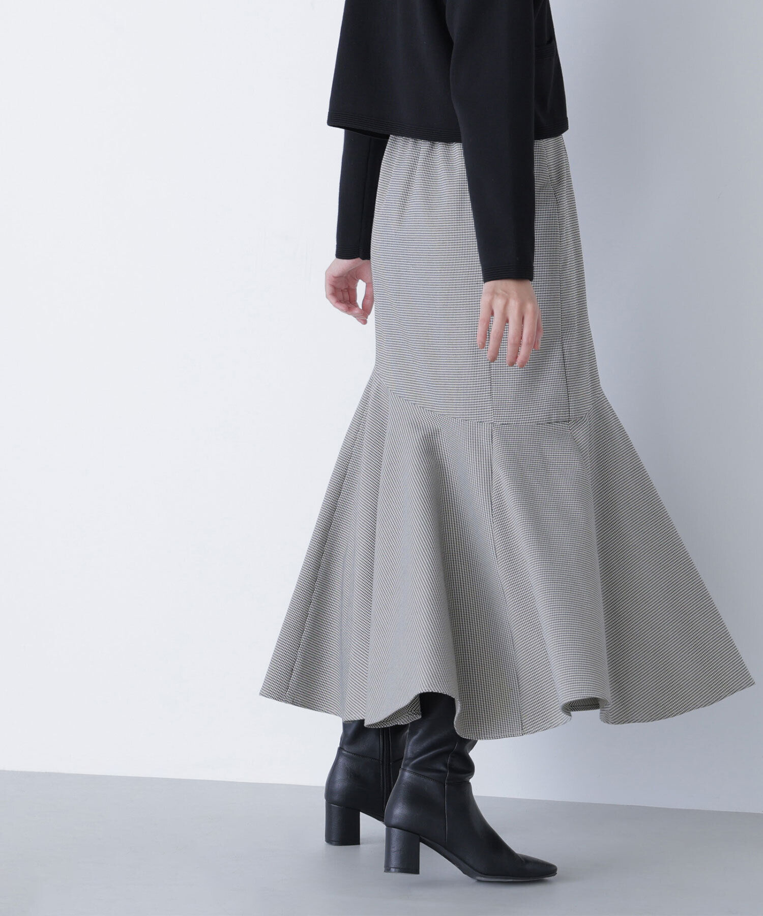  「アシメチェックマーメイドスカート」|スカート|