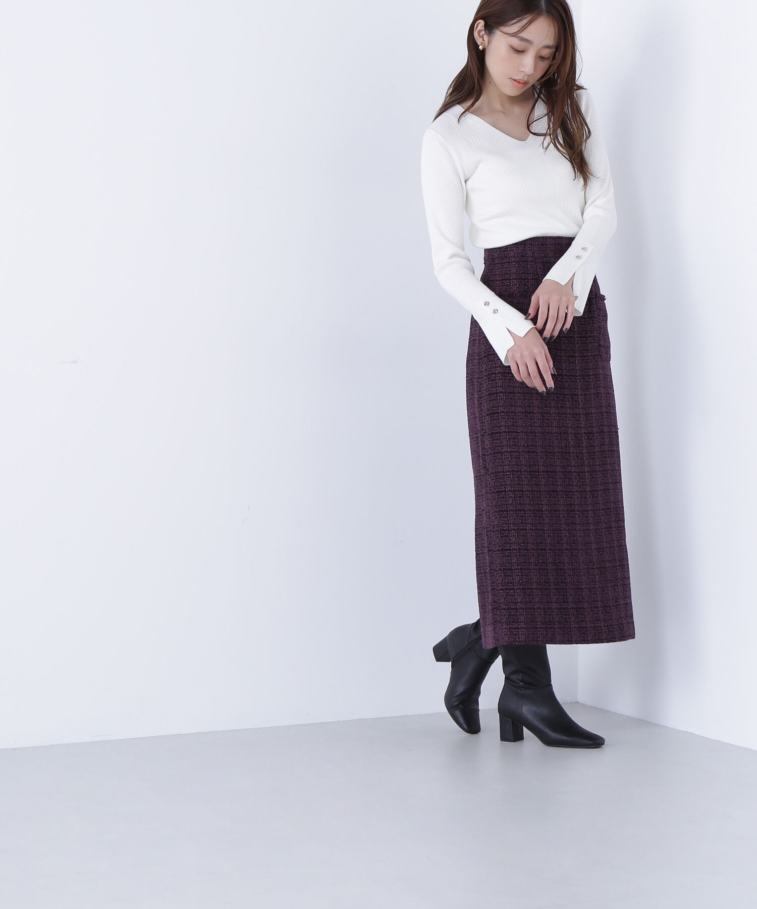  「ツイーディーナロースカート」|スカート|