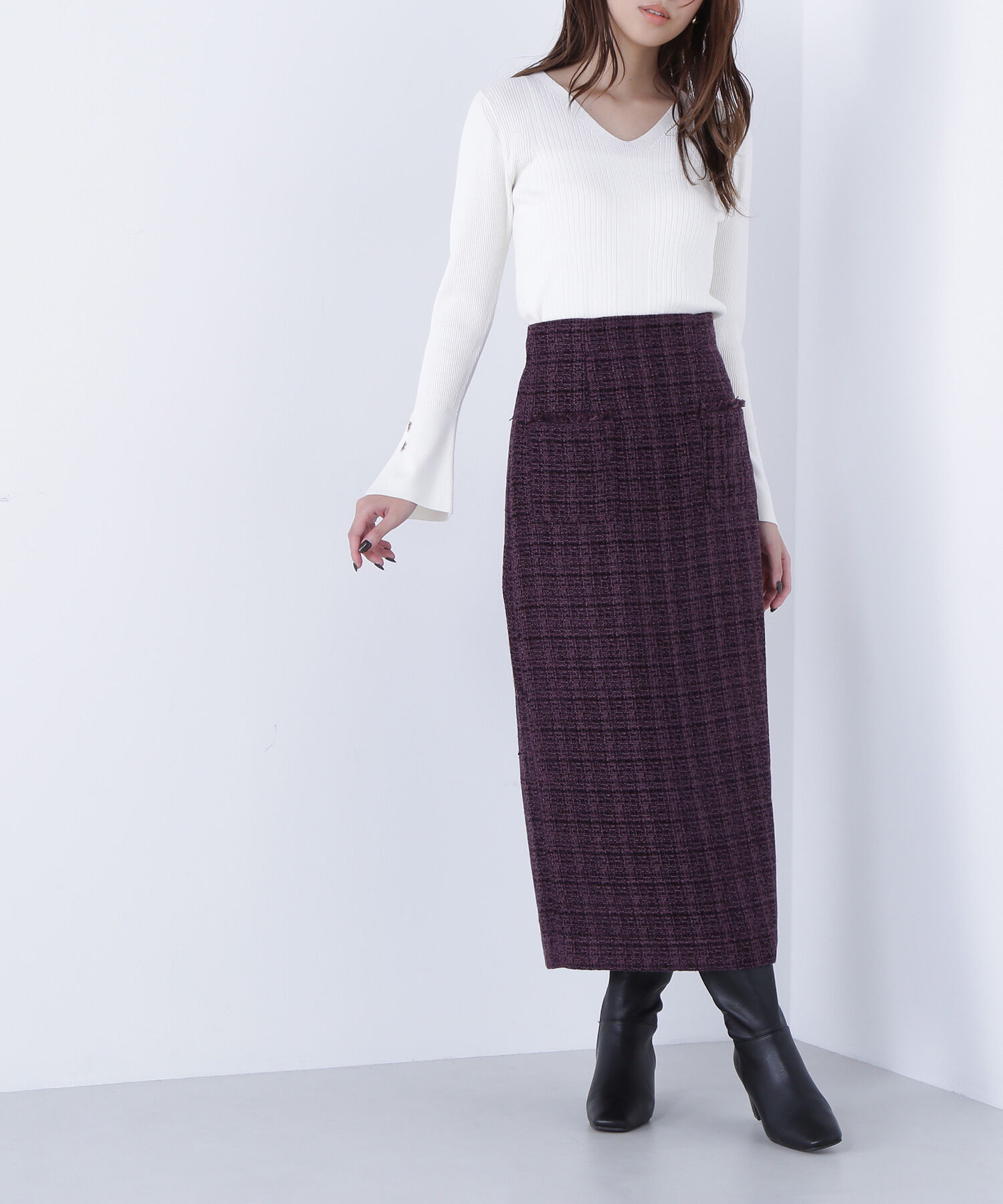  「ツイーディーナロースカート」|スカート|