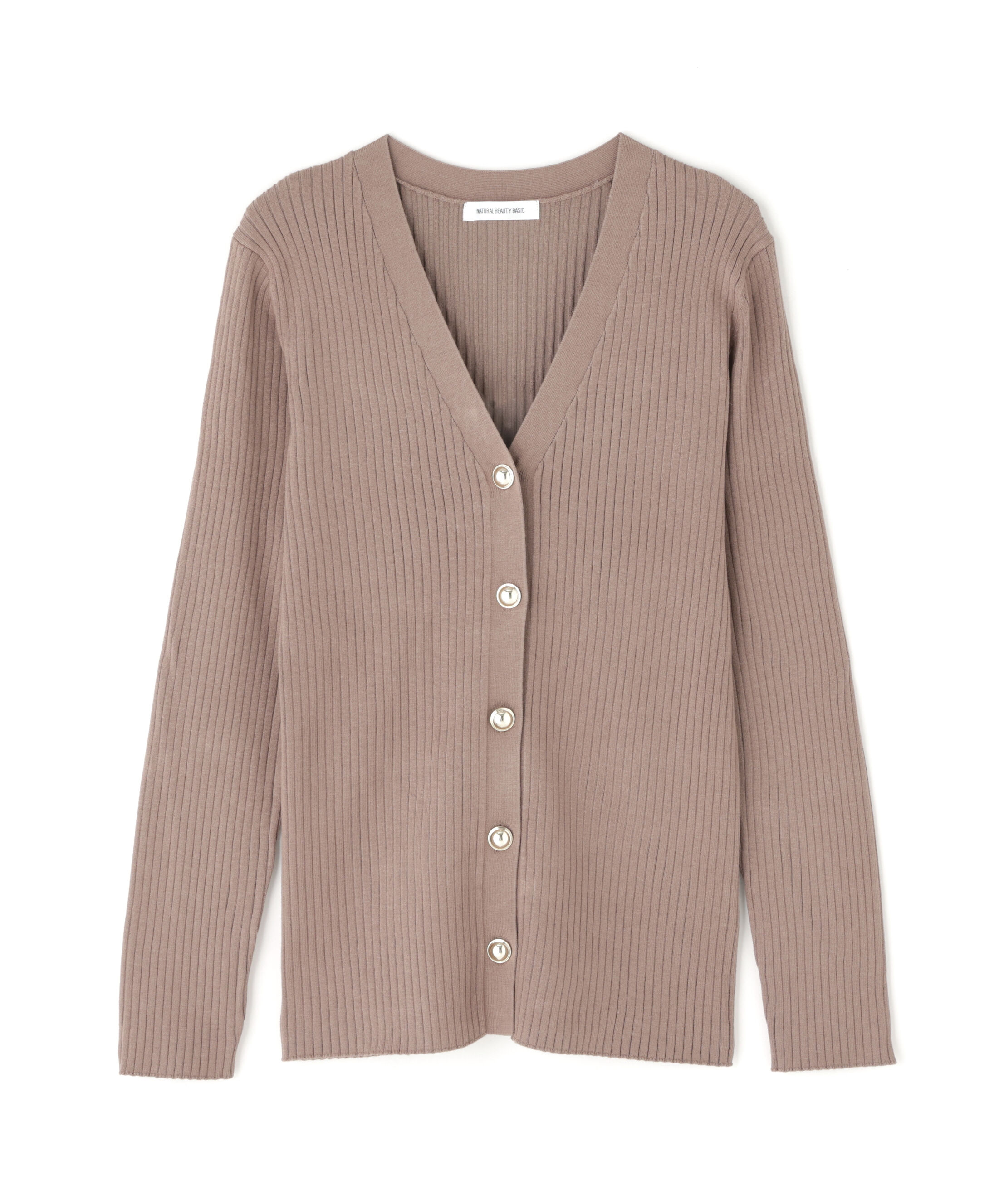  「ゴールドボタンリブカーディガン」|ニット・セーター|