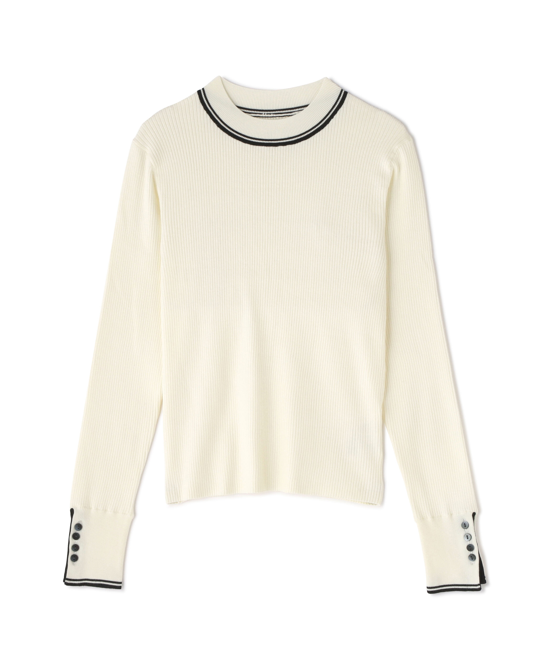  「バイカラーラインリブニット」|ニット・セーター|