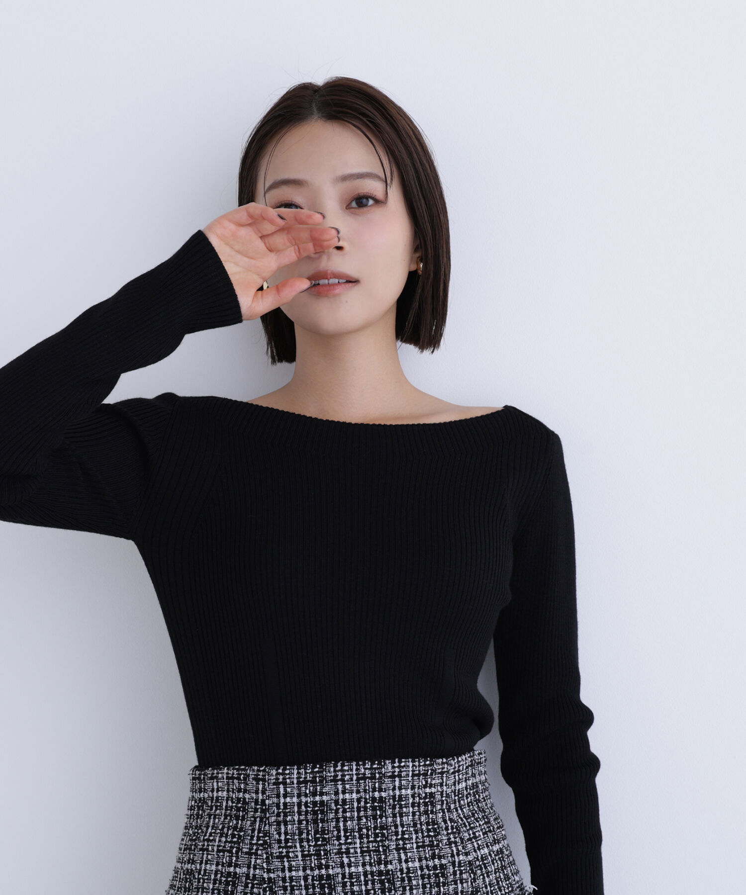  「ウールブレンドニットシリーズ ボートネック」|ニット・セーター|