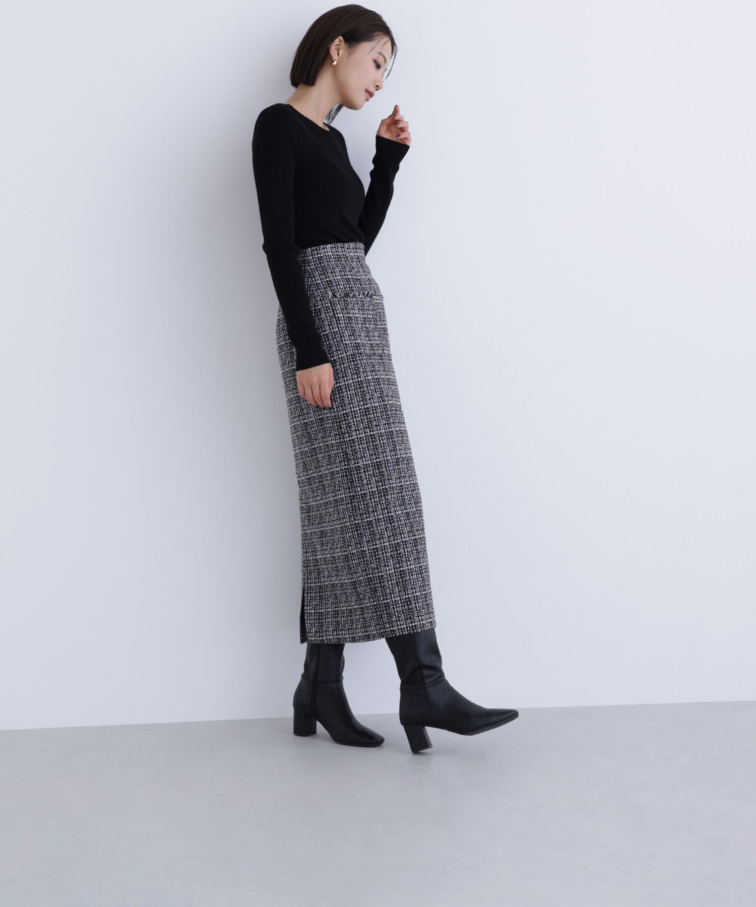  「ウールブレンドニットシリーズ ボートネック」|ニット・セーター|