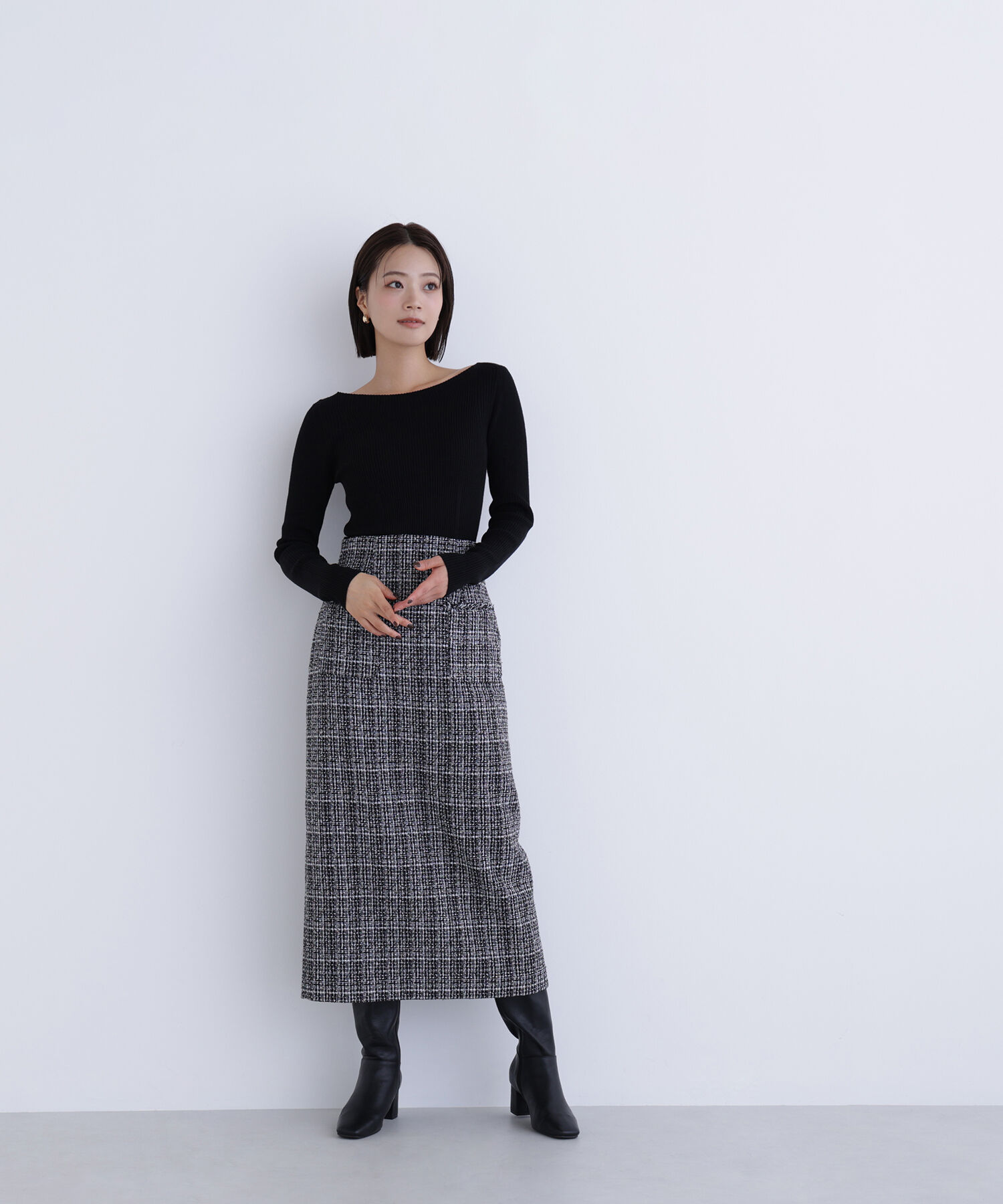  「ウールブレンドニットシリーズ ボートネック」|ニット・セーター|