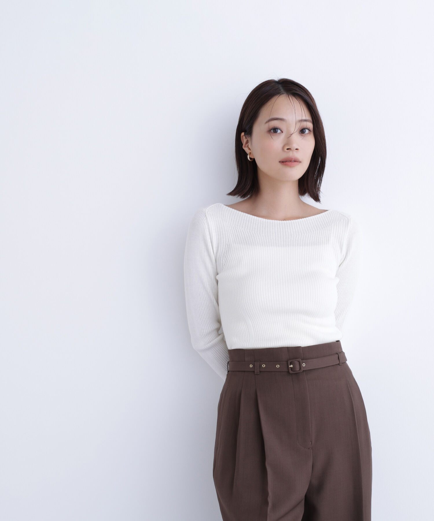  「ウールブレンドニットシリーズ ボートネック」|ニット・セーター|