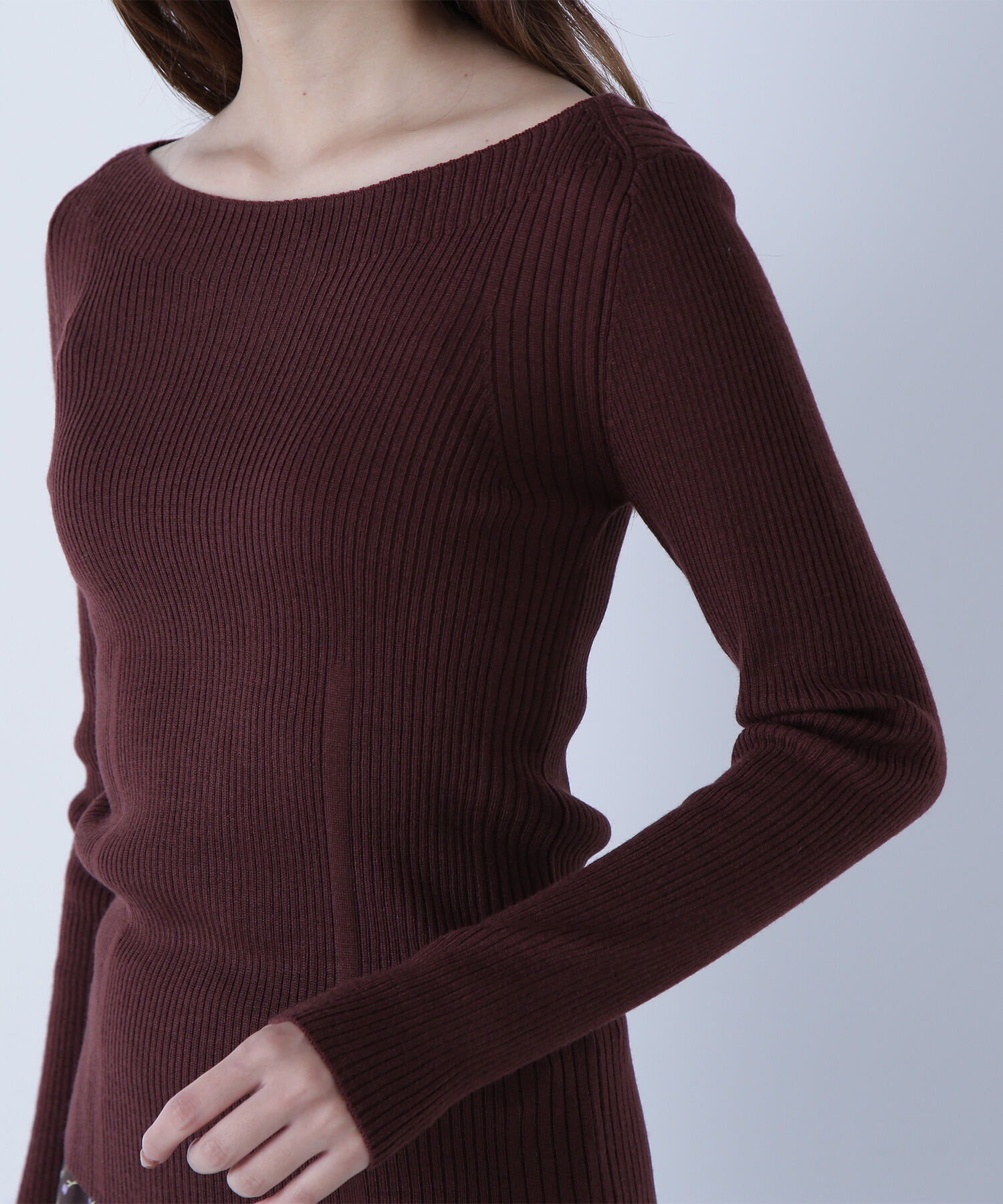  「ウールブレンドニットシリーズ ボートネック」|ニット・セーター|