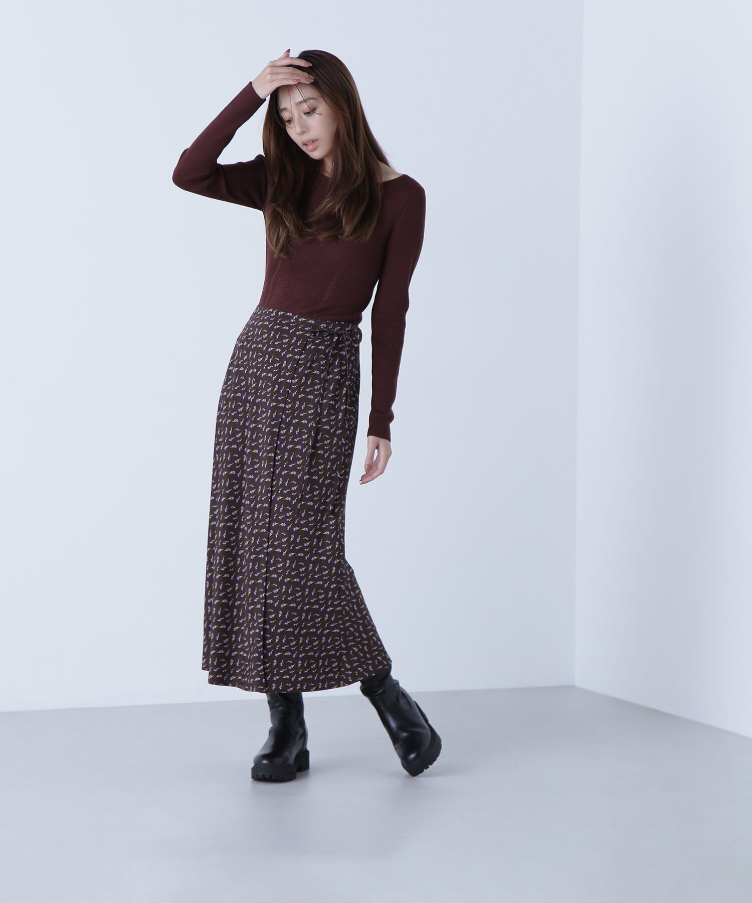  「ウールブレンドニットシリーズ ボートネック」|ニット・セーター|