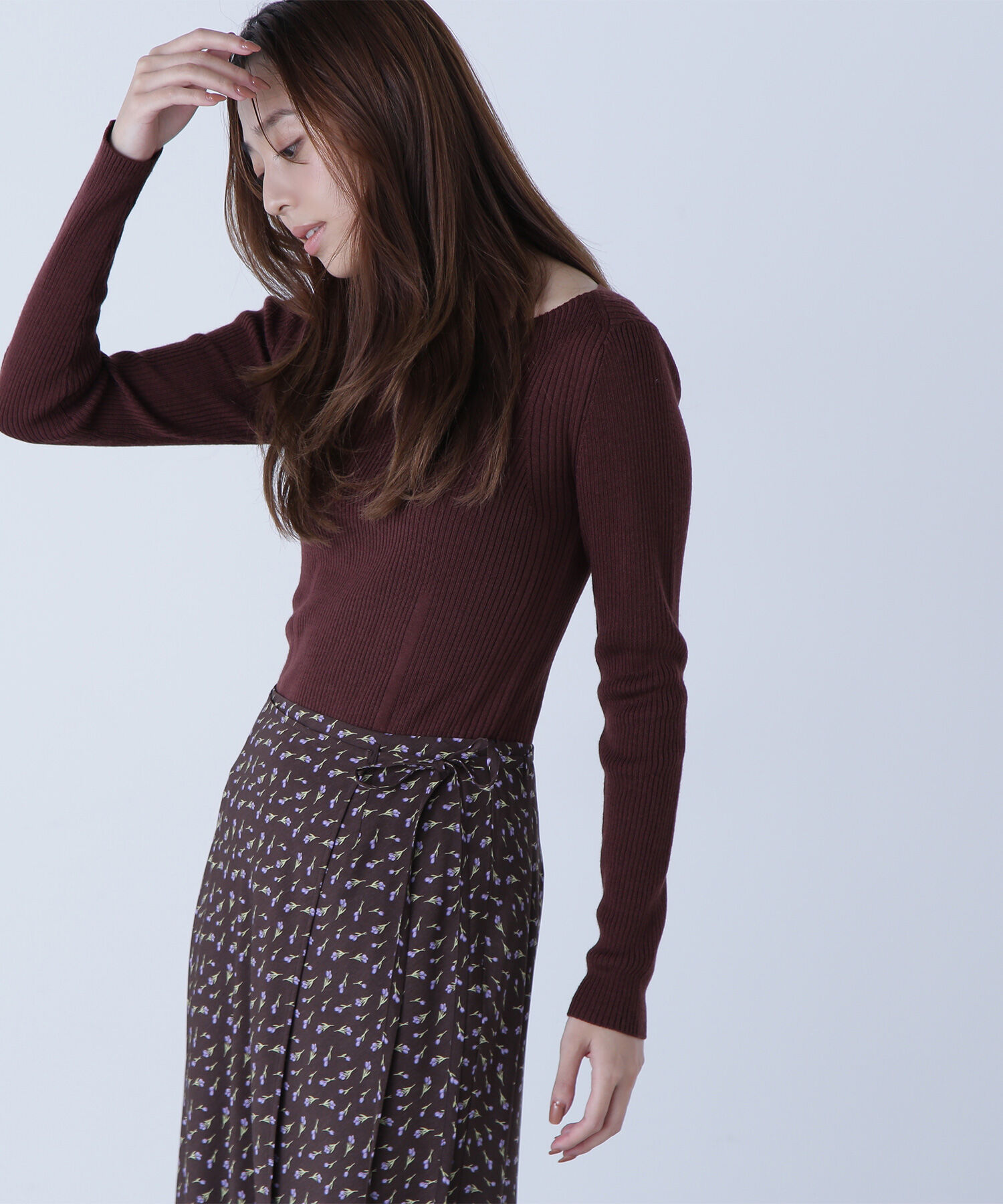  「ウールブレンドニットシリーズ ボートネック」|ニット・セーター|