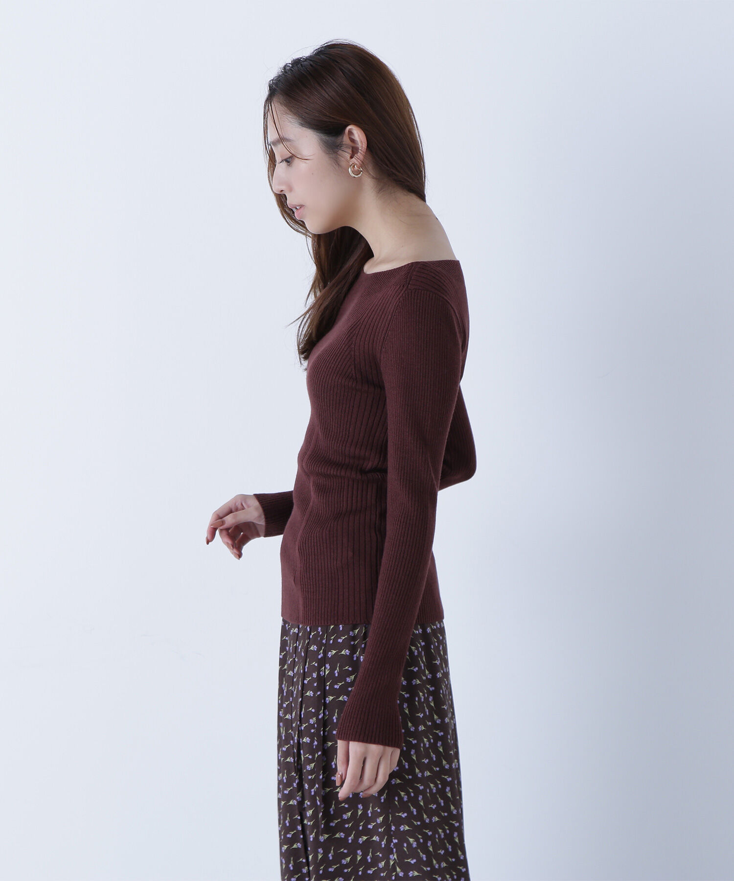  「ウールブレンドニットシリーズ ボートネック」|ニット・セーター|