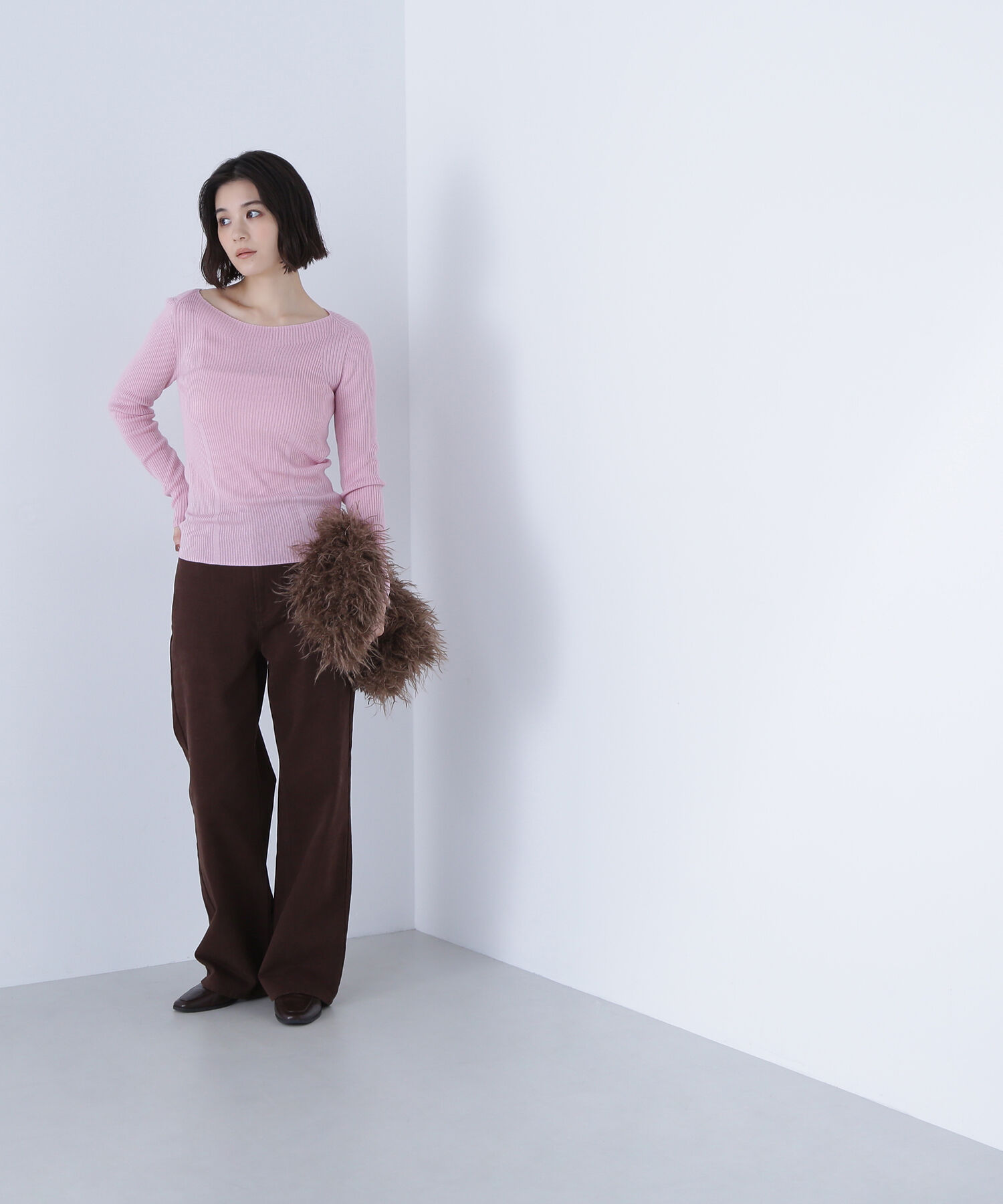  「ウールブレンドニットシリーズ ボートネック」|ニット・セーター|