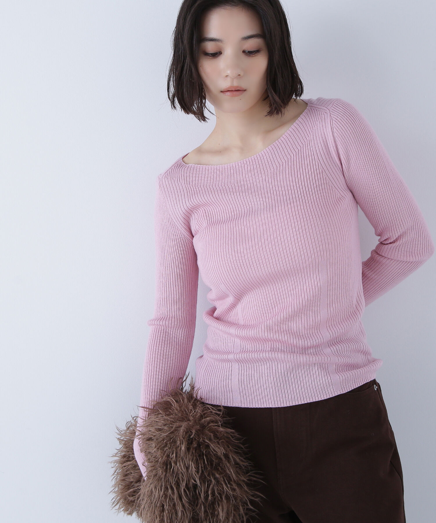  「ウールブレンドニットシリーズ ボートネック」|ニット・セーター|