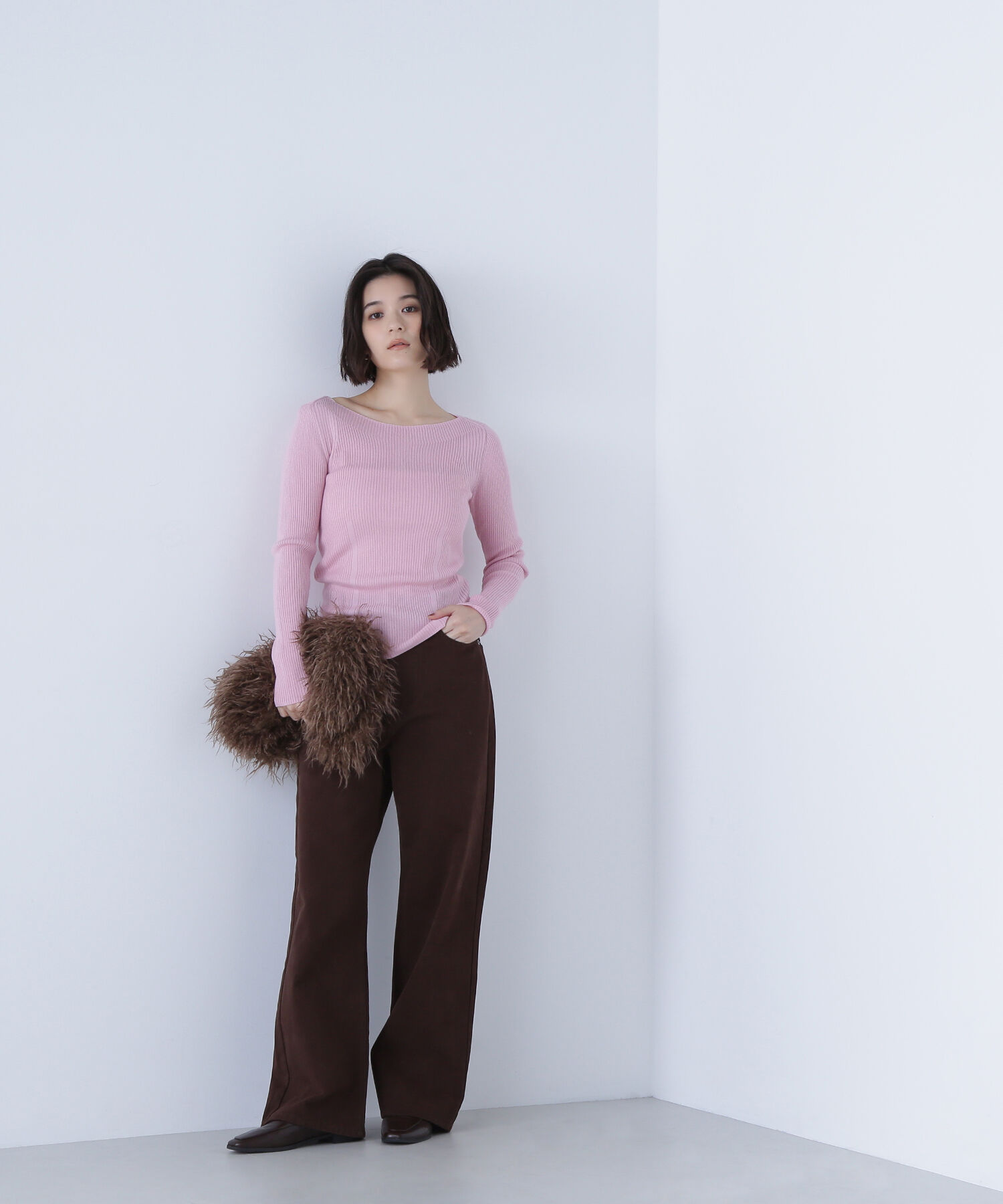  「ウールブレンドニットシリーズ ボートネック」|ニット・セーター|