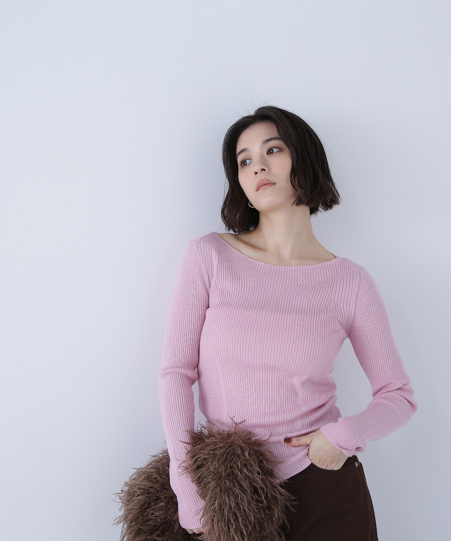  「ウールブレンドニットシリーズ ボートネック」|ニット・セーター|