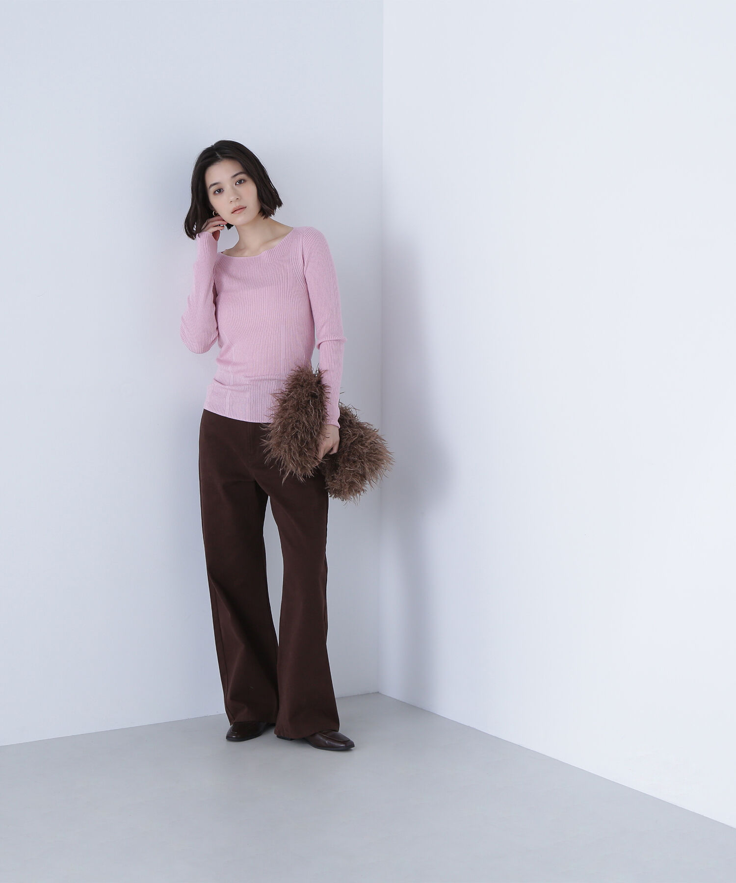  「ウールブレンドニットシリーズ ボートネック」|ニット・セーター|