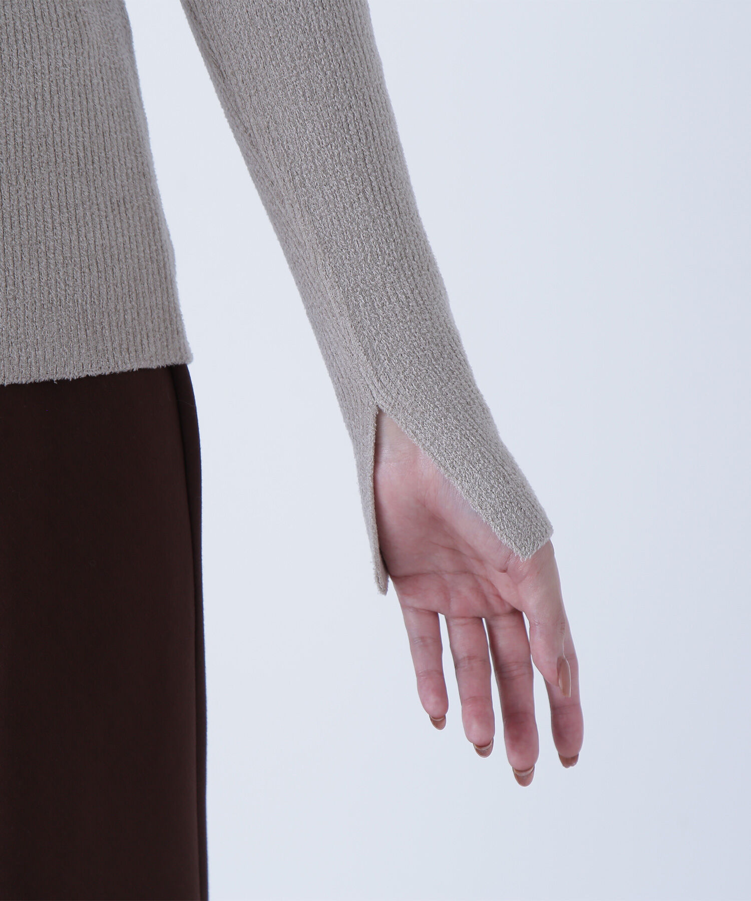  「ボートネックモールリブニット」|ニット・セーター|