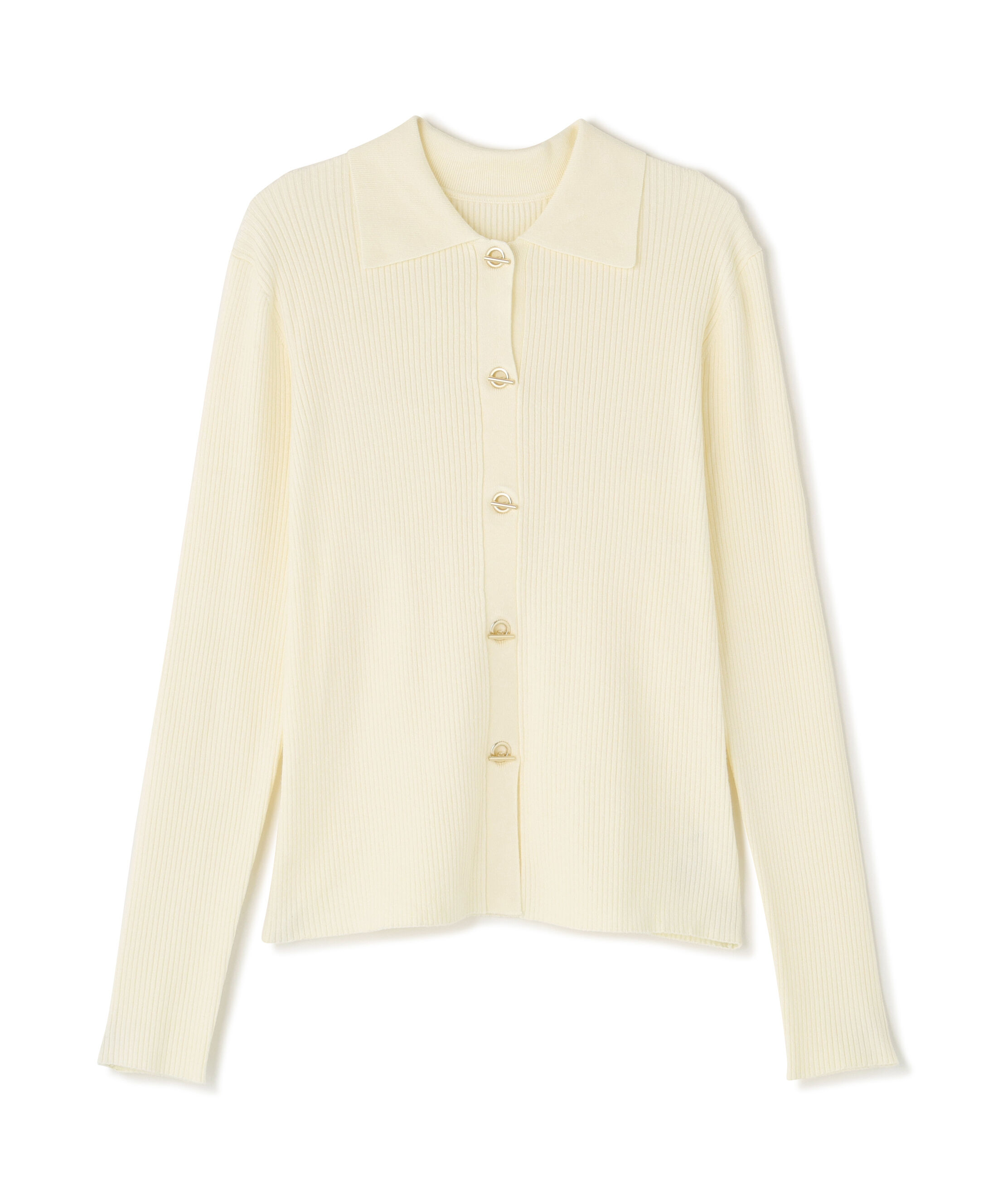  「ハトメボタンポロカラーニット」|ニット・セーター|