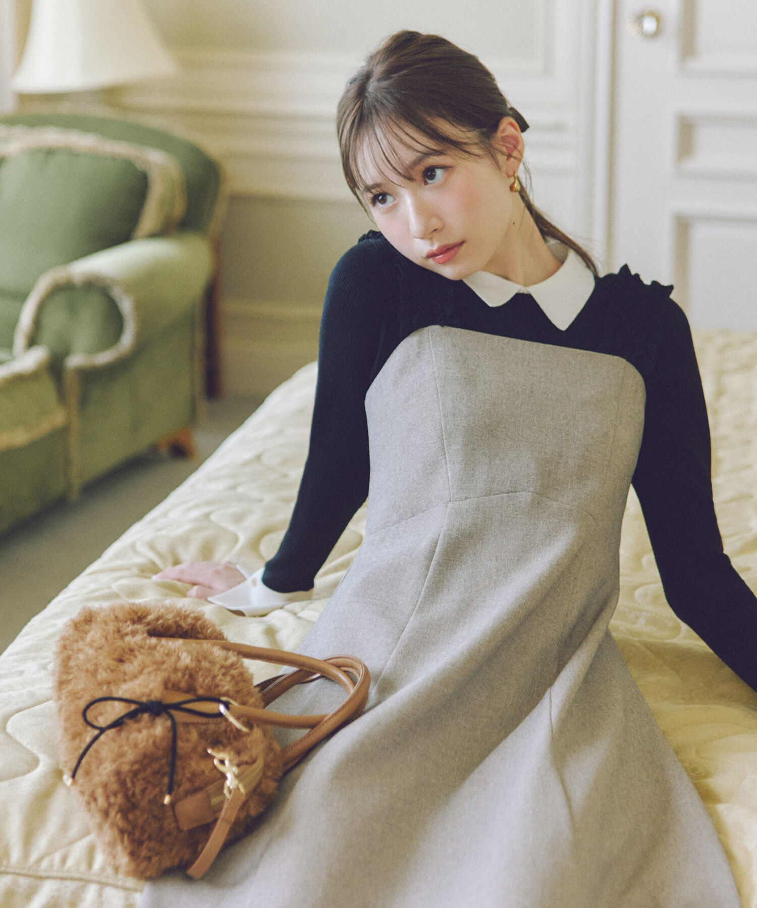  「襟付ベーシックリブニット」|ニット・セーター|クロ&times;オフ2