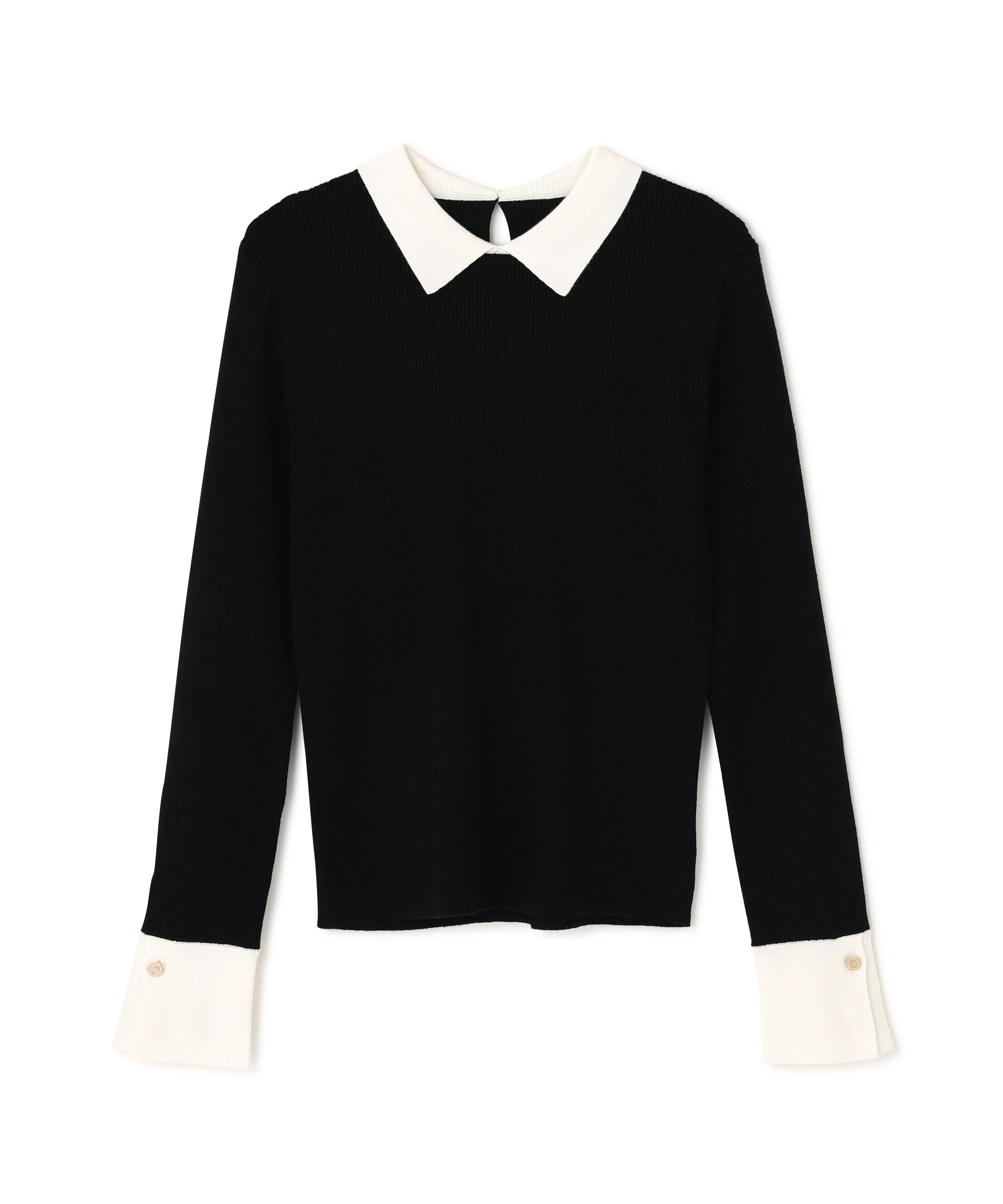  「襟付ベーシックリブニット」|ニット・セーター|