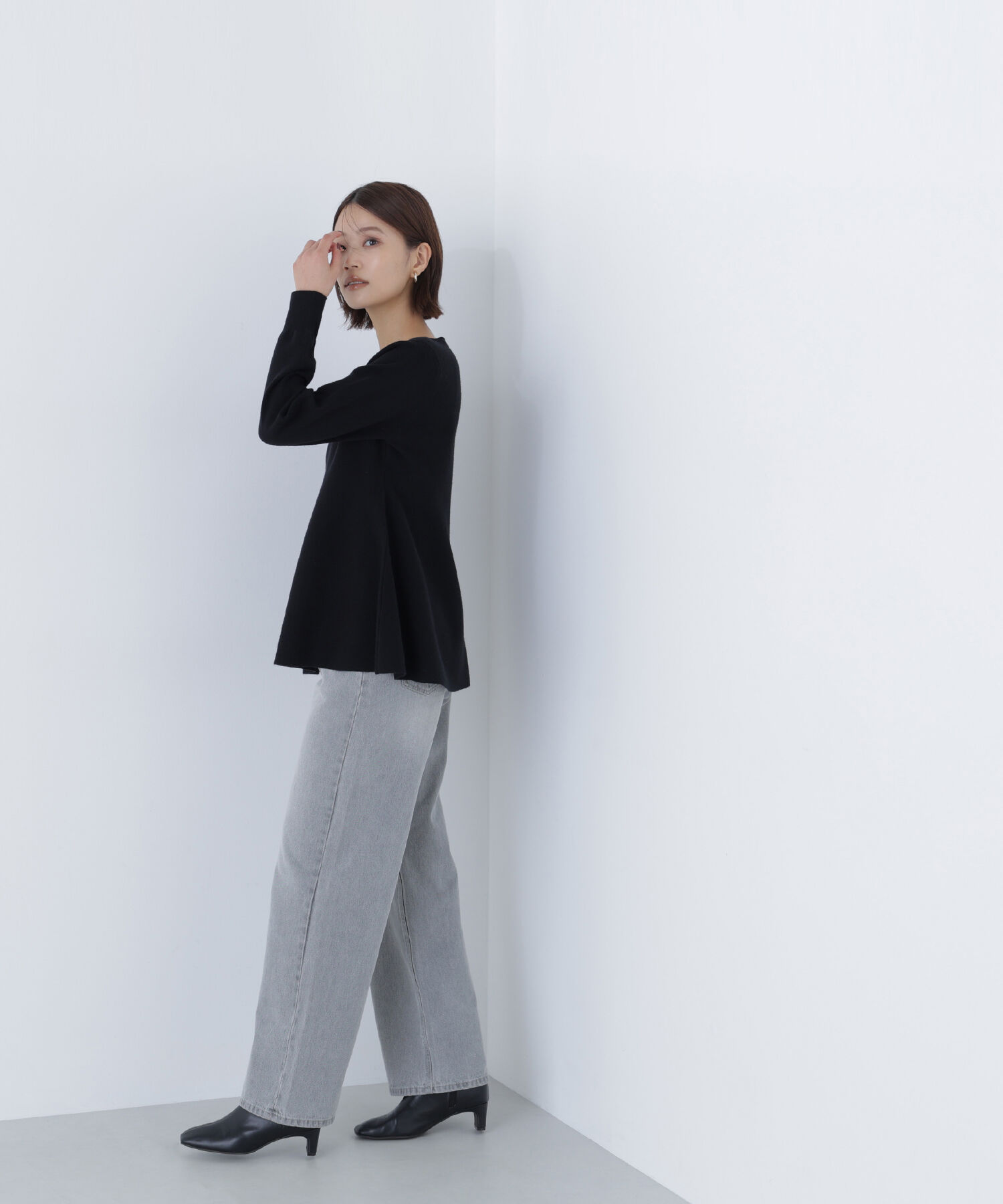  「ペプラムチュニックニット」|ニット・セーター|