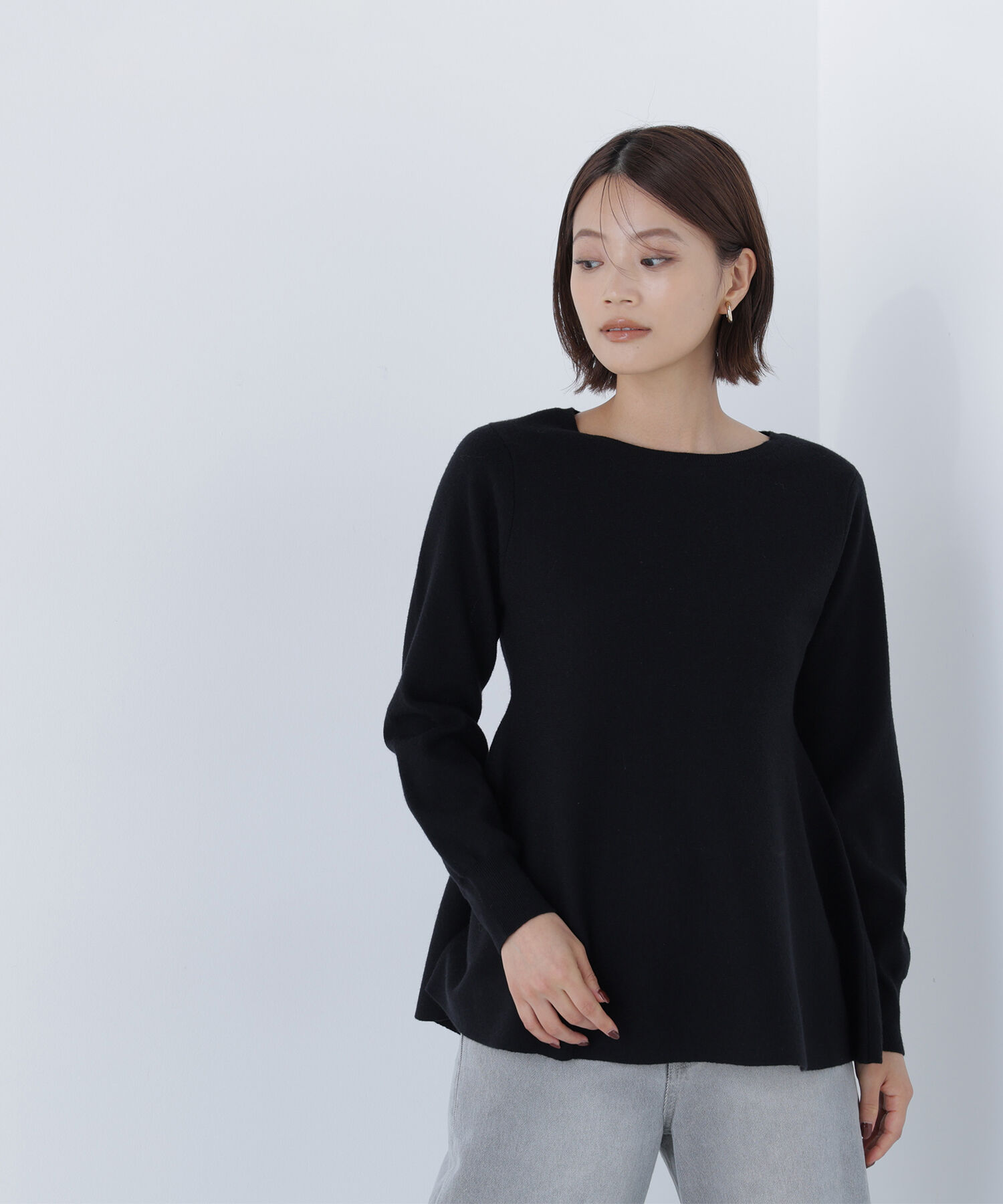  「ペプラムチュニックニット」|ニット・セーター|