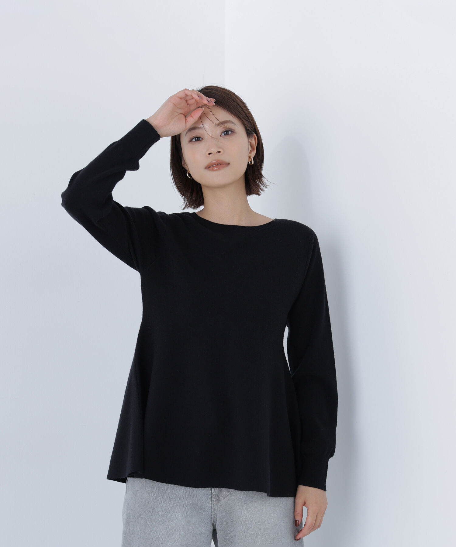  「ペプラムチュニックニット」|ニット・セーター|