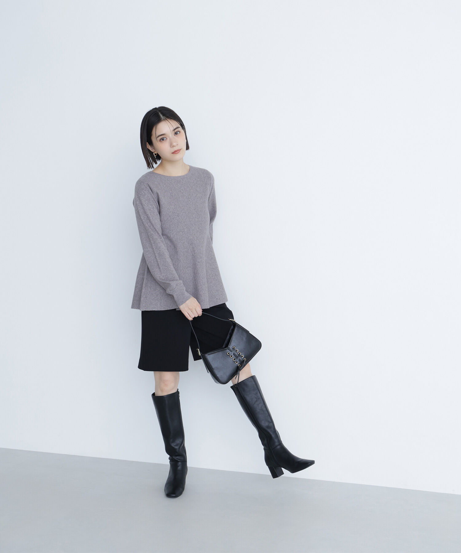  「ペプラムチュニックニット」|ニット・セーター|