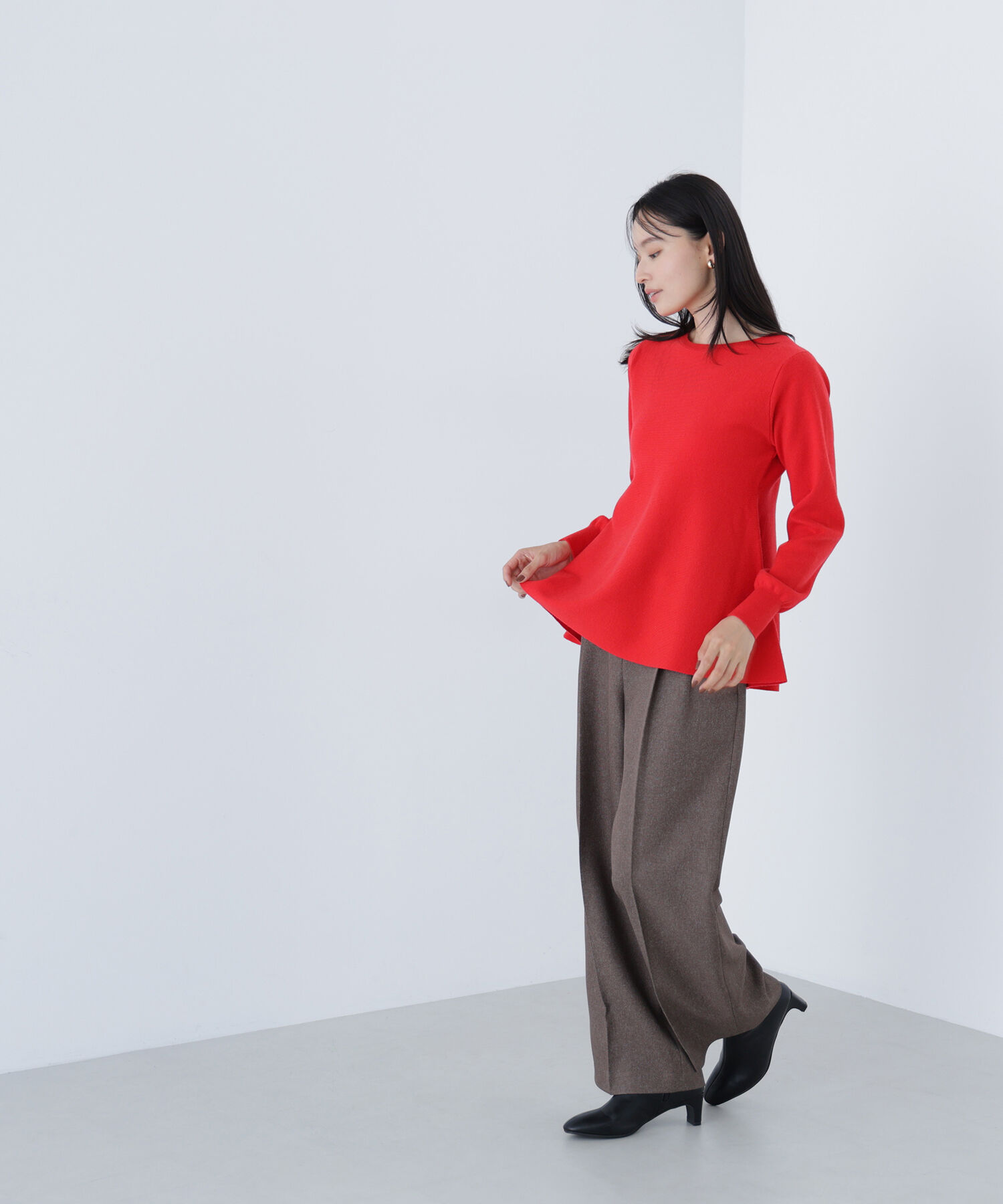  「ペプラムチュニックニット」|ニット・セーター|