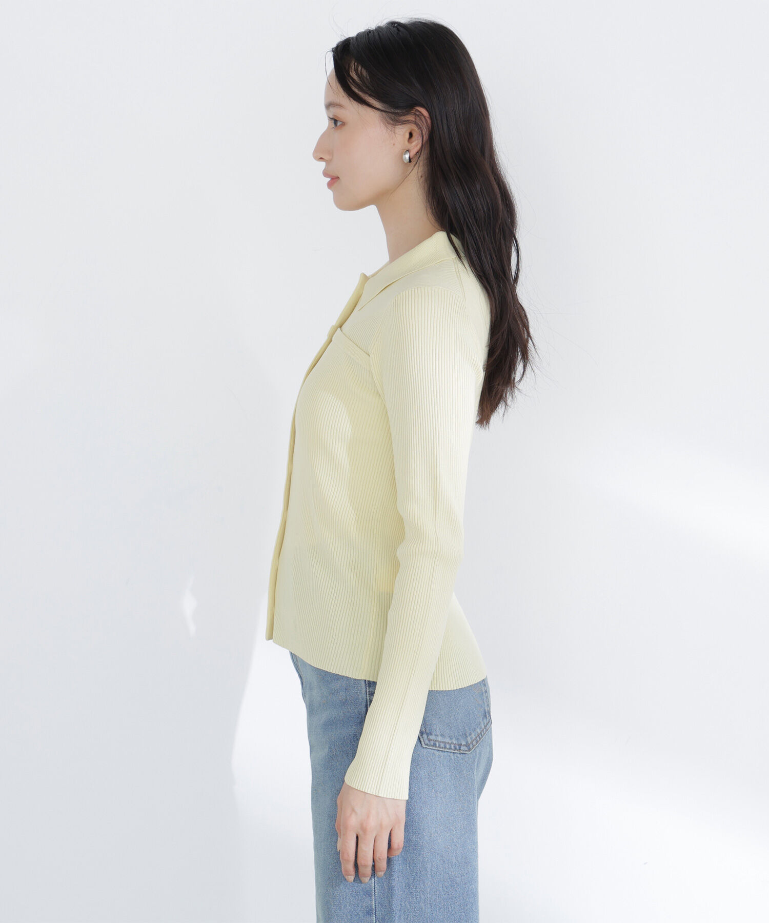  「ヨーク切替ポロニット」|ニット・セーター|