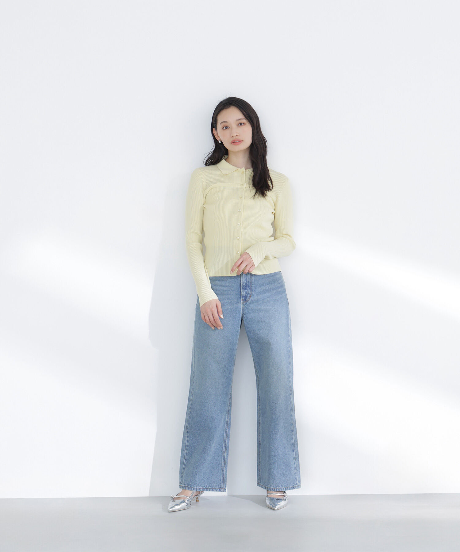  「ヨーク切替ポロニット」|ニット・セーター|