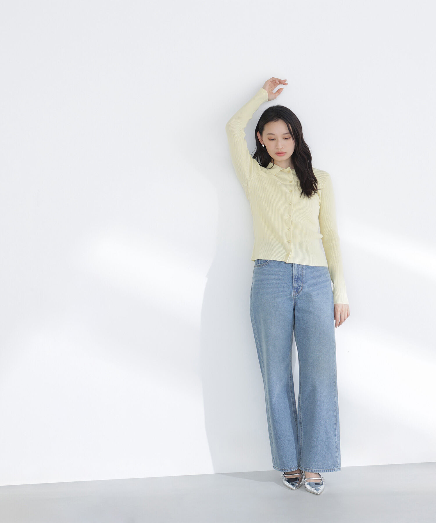  「ヨーク切替ポロニット」|ニット・セーター|