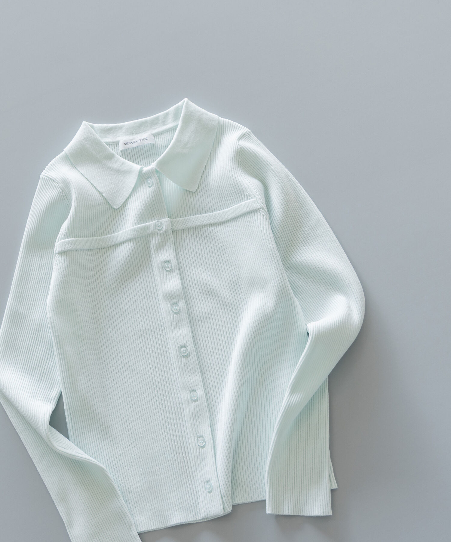  「ヨーク切替ポロニット」|ニット・セーター|