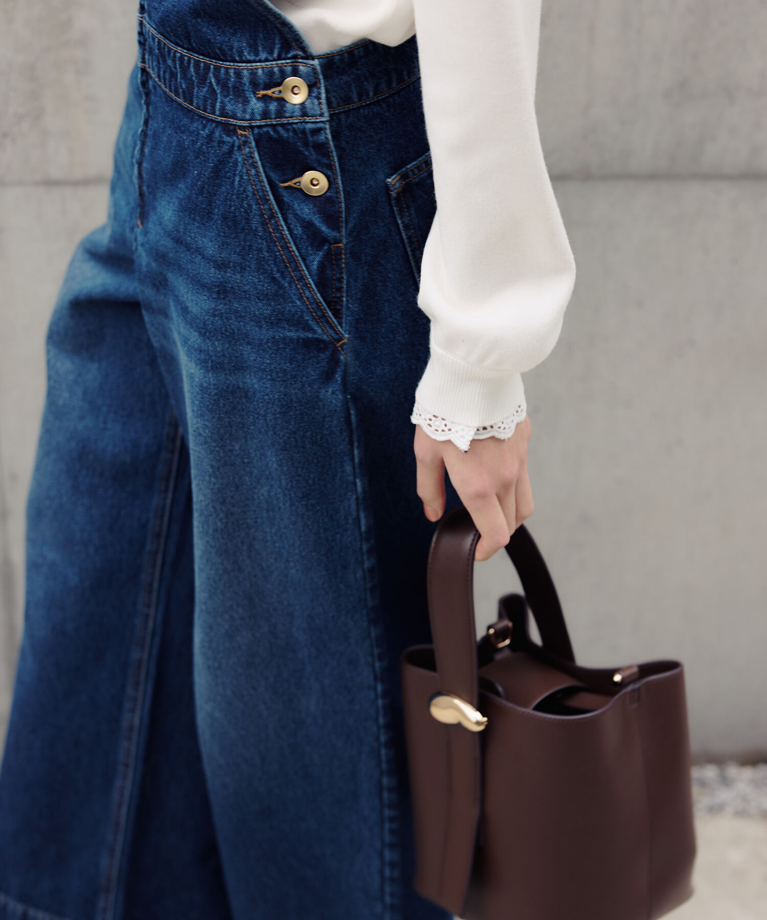  「レースフリルドッキングニット」|ニット・セーター|