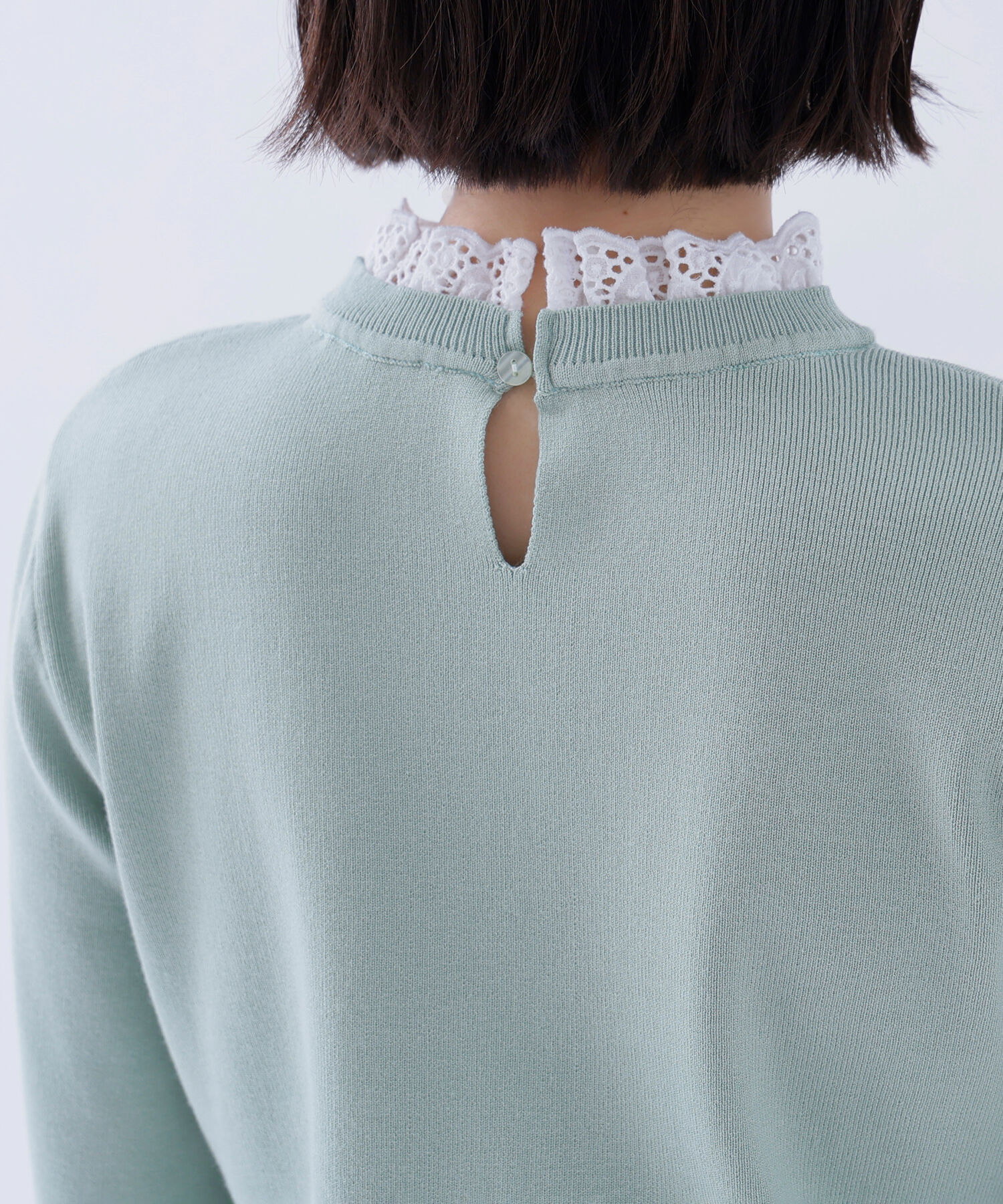  「レースフリルドッキングニット」|ニット・セーター|