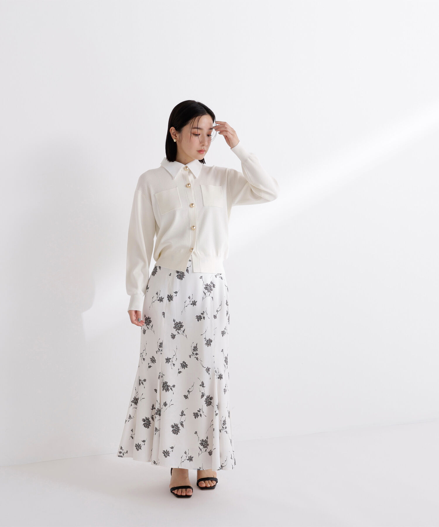  「2wayカラーニットカーディガン」|ニット・セーター|