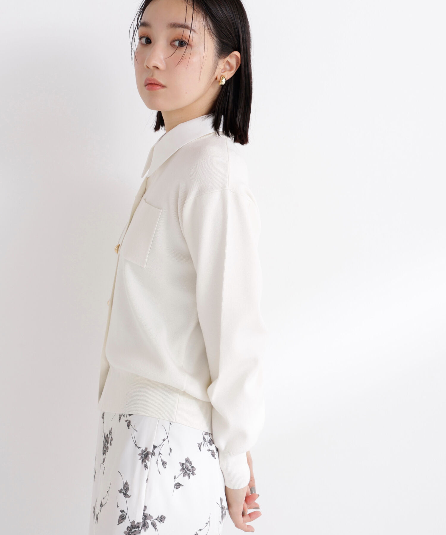  「2wayカラーニットカーディガン」|ニット・セーター|