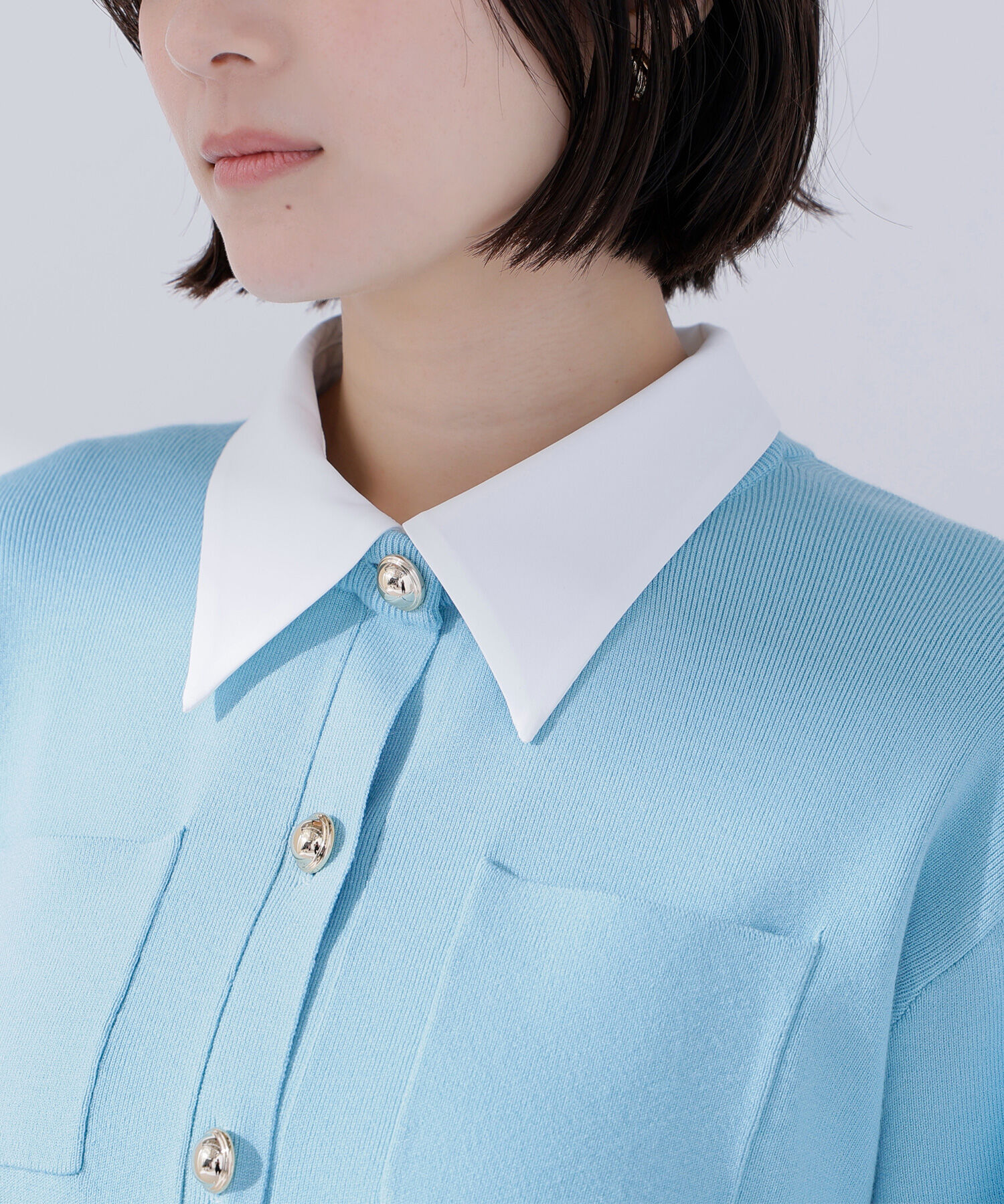  「2wayカラーニットカーディガン」|ニット・セーター|