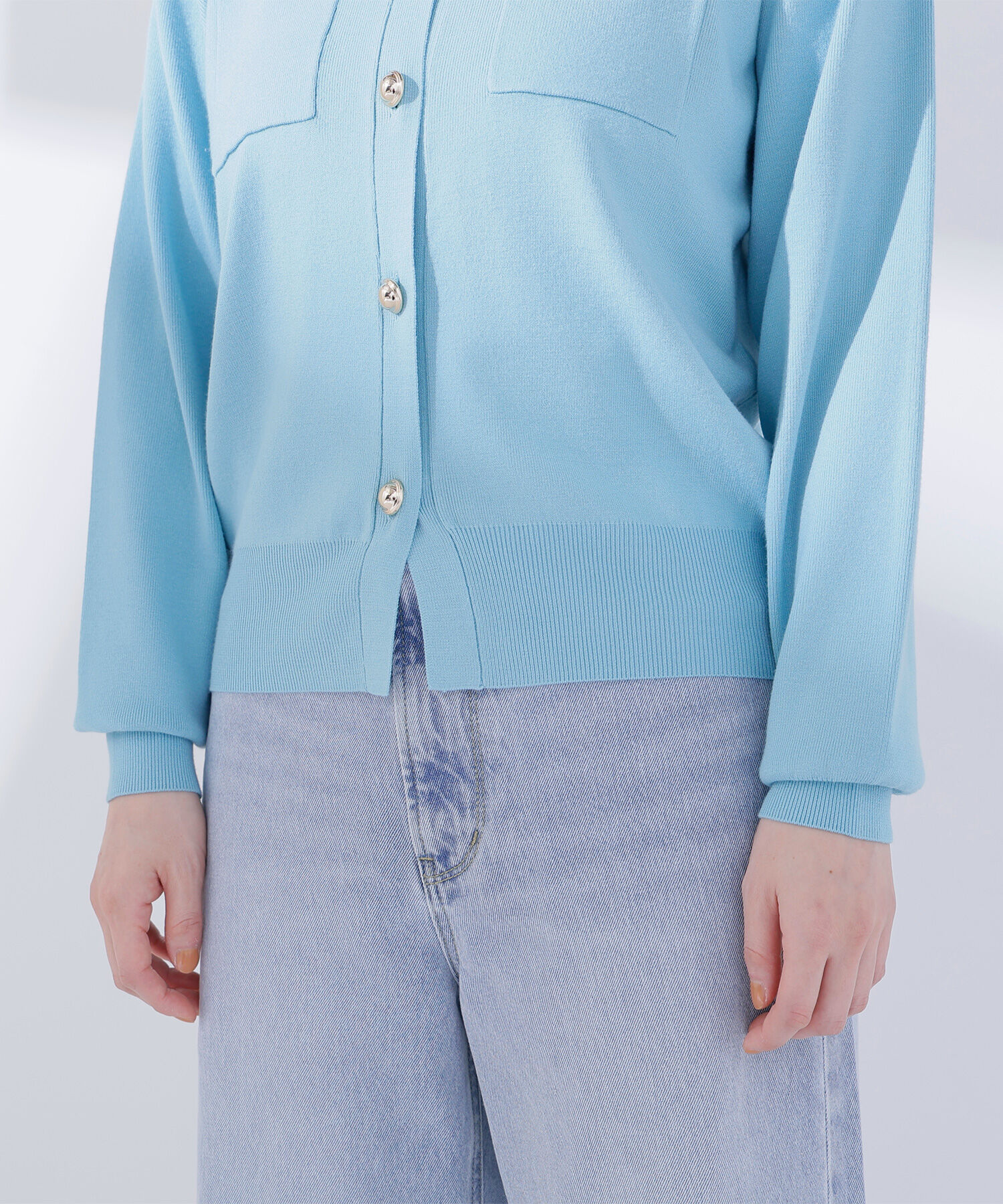  「2wayカラーニットカーディガン」|ニット・セーター|