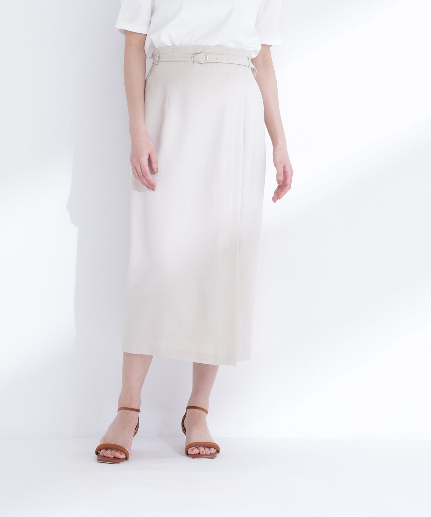  「ベルテッドナロースカート」|スカート|