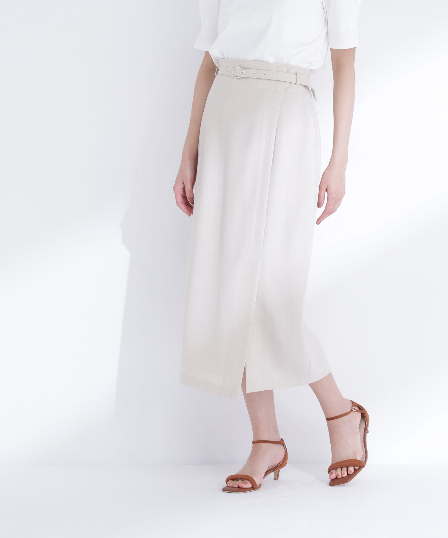  「ベルテッドナロースカート」|スカート|