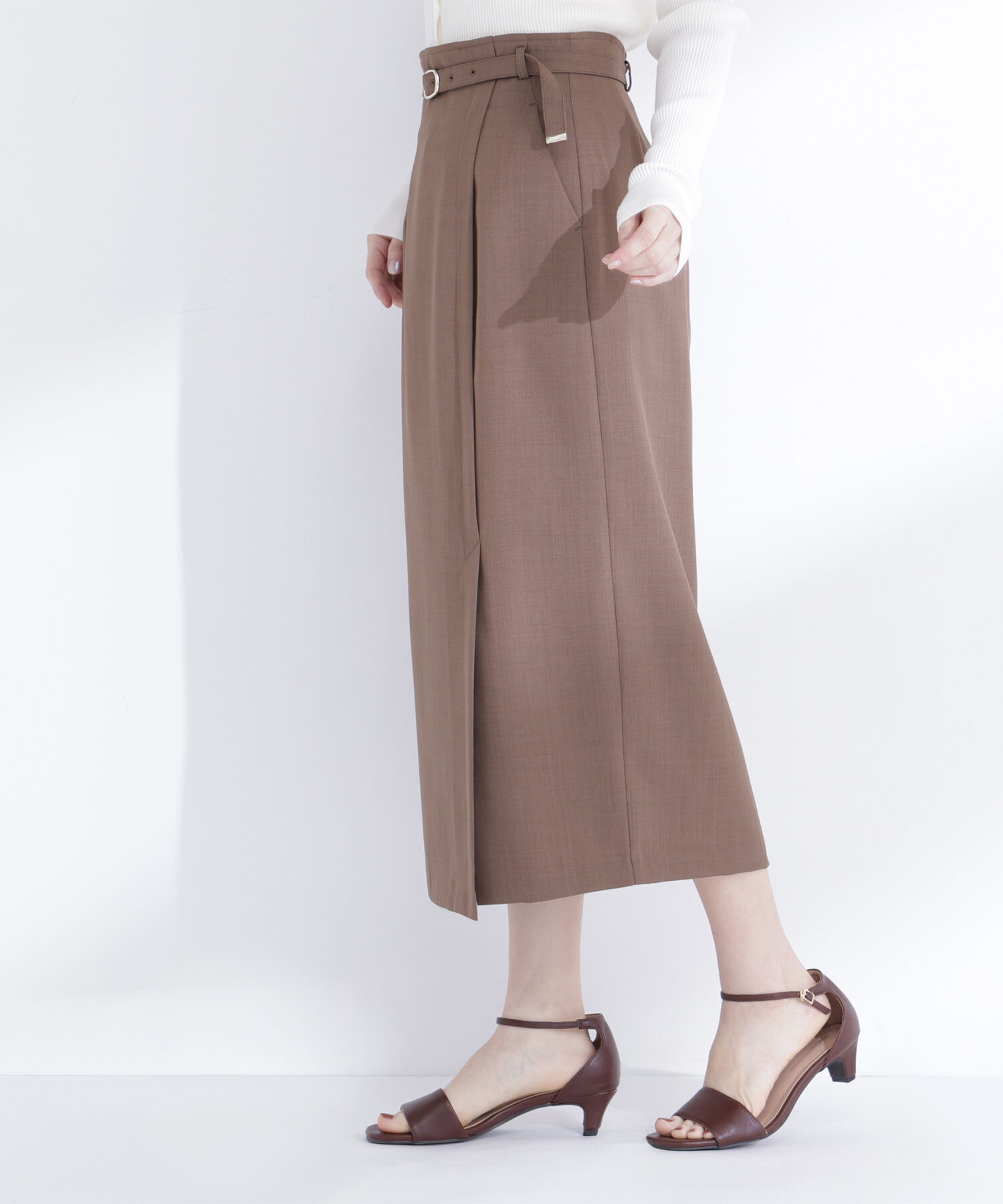  「ベルテッドナロースカート」|スカート|