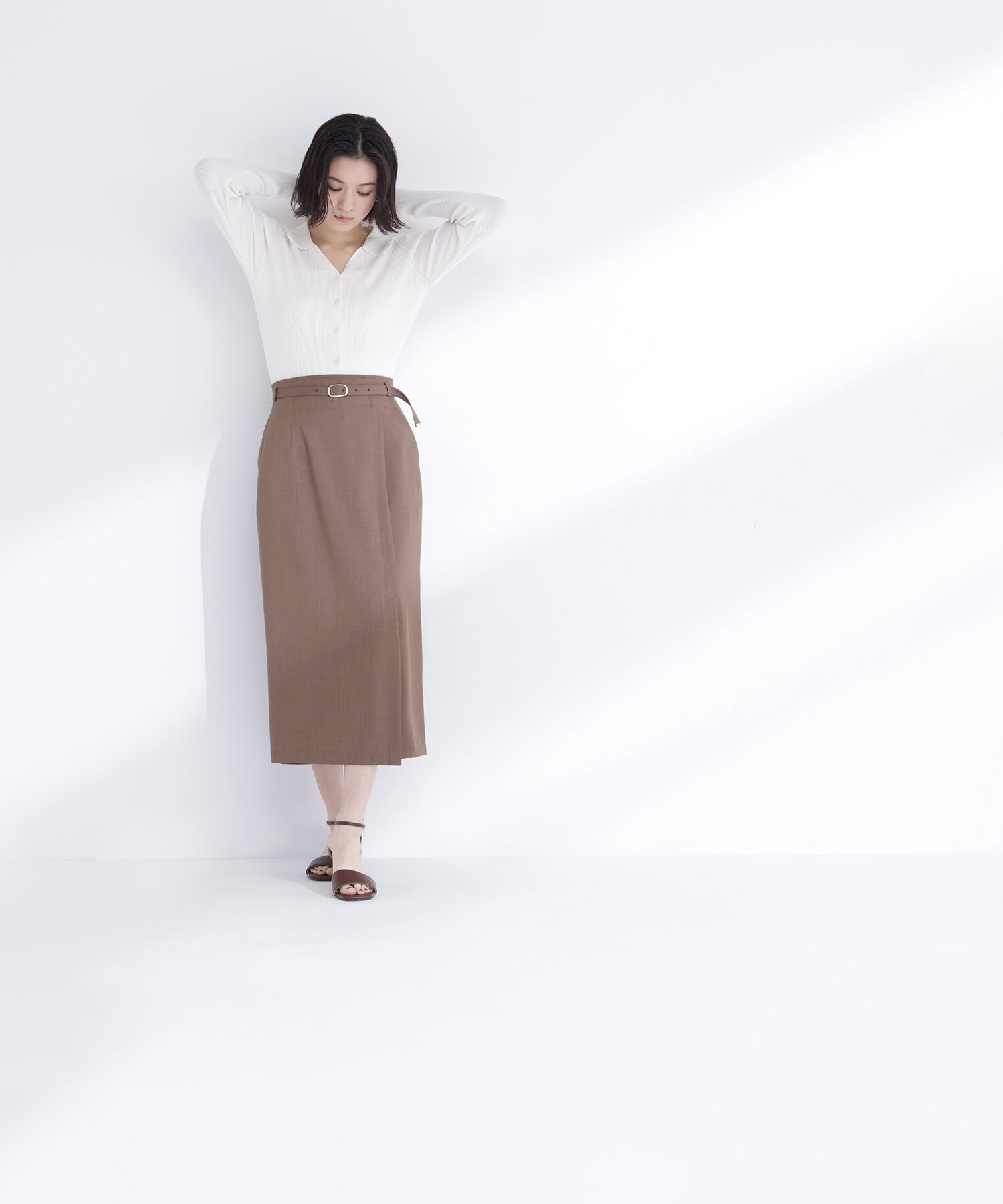  「ベルテッドナロースカート」|スカート|
