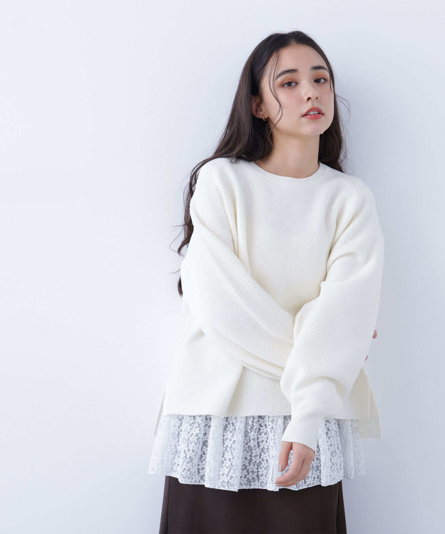  「〈N.〉鹿の子オーバーニット」|ニット・セーター|