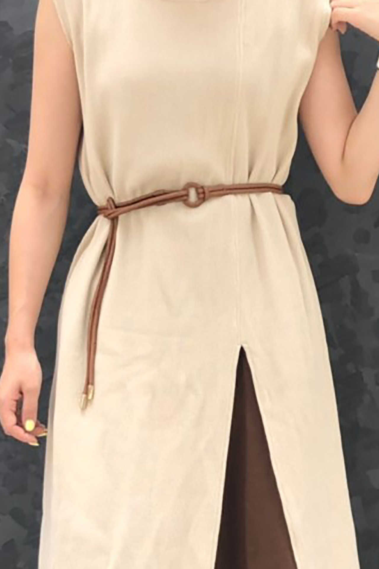  「ロープリングベルト」|ハンカチ|キャメル