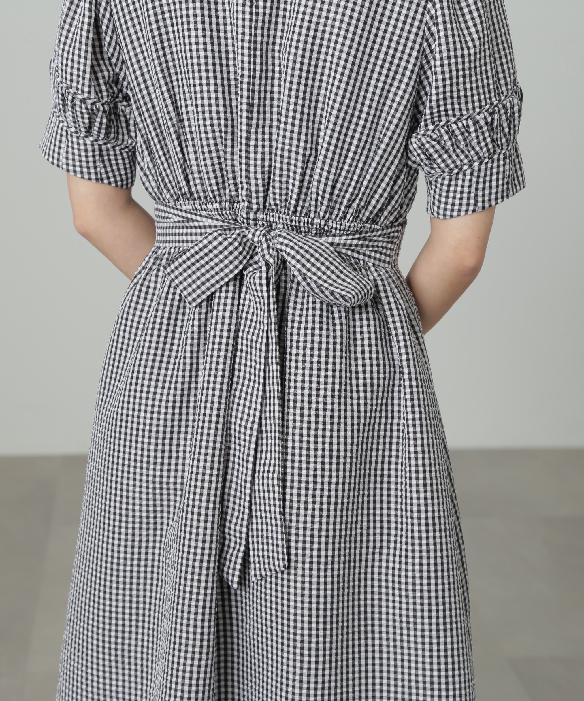  「パフスリーブバックリボンワンピース」|ワンピース|