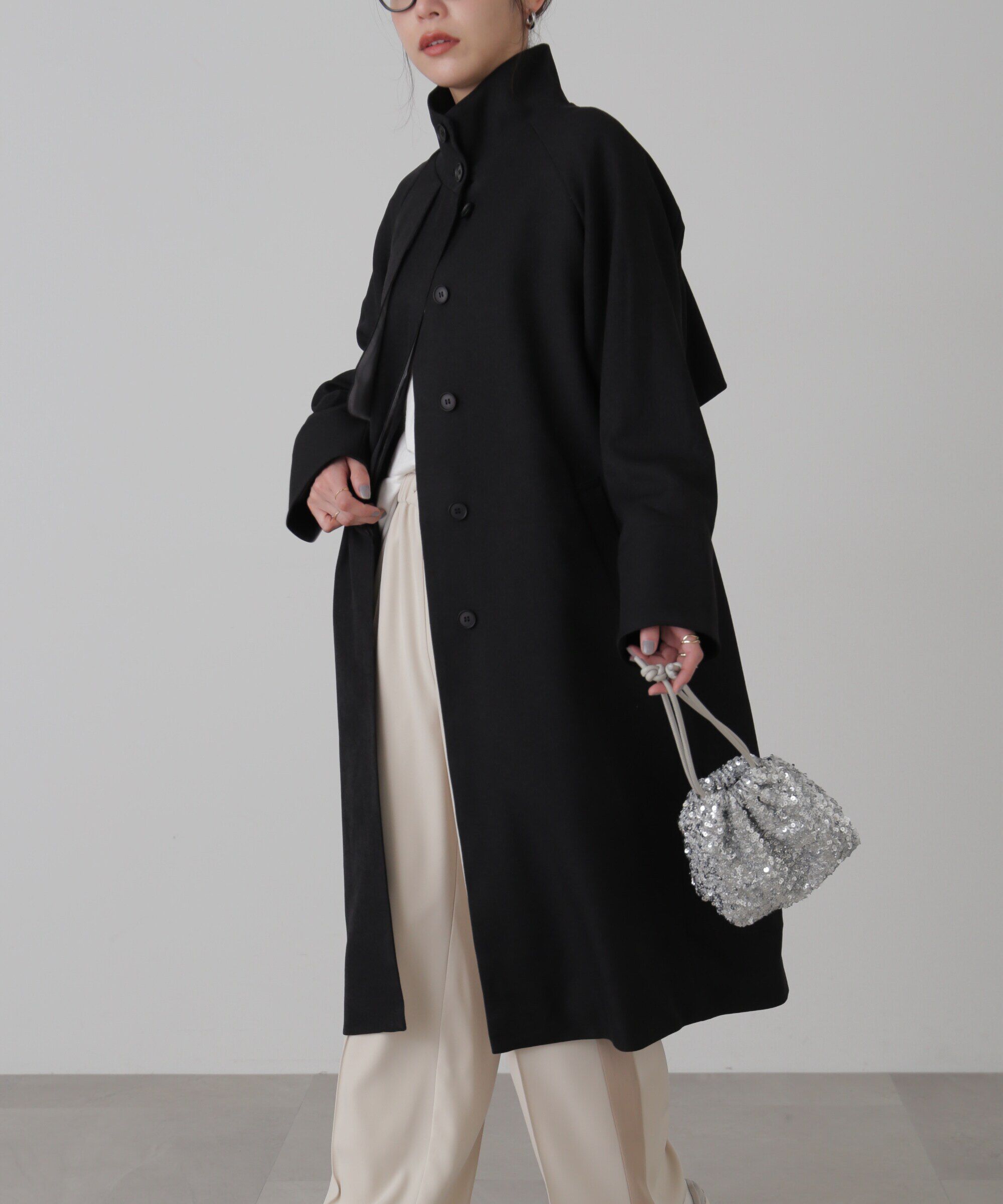  「ポリエステルツイルスタンドネックコート」|その他|